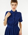Blauwe jurk met knopenrij - null - OVS