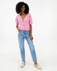 Blauwe jeans, mom fit - null - Pieces