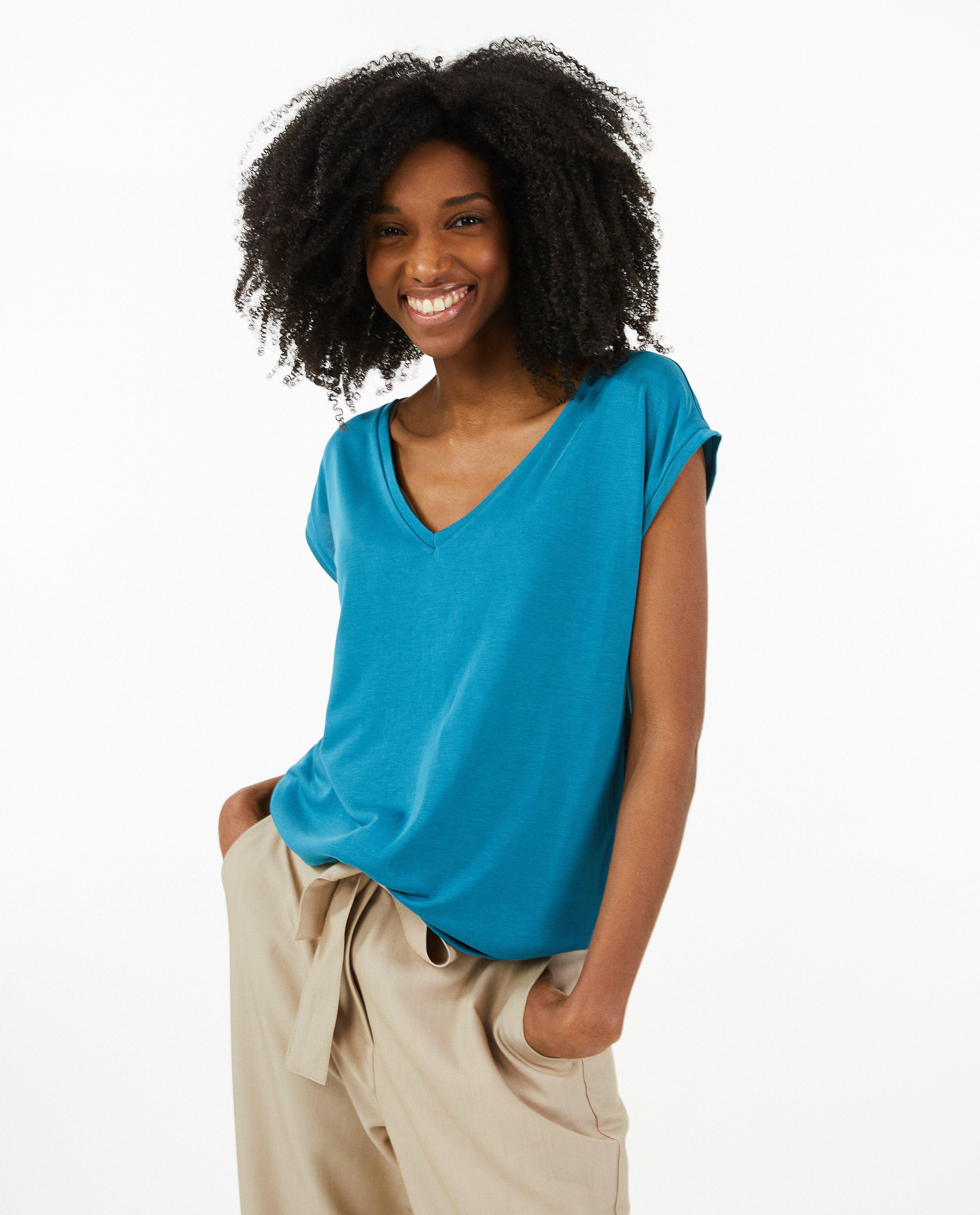 T-shirts - T-shirt met v-hals