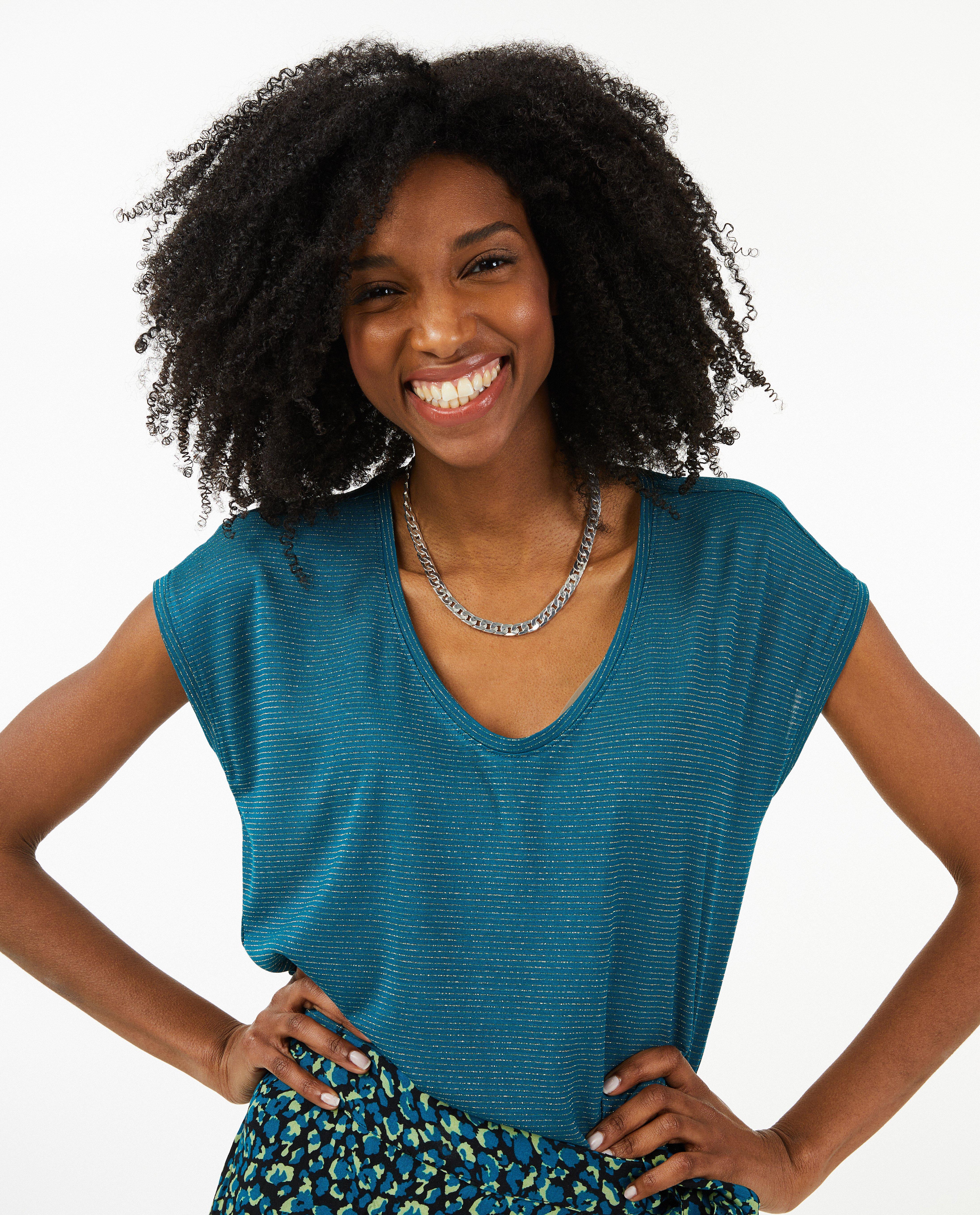 T-shirts - T-shirt met metaaldraad
