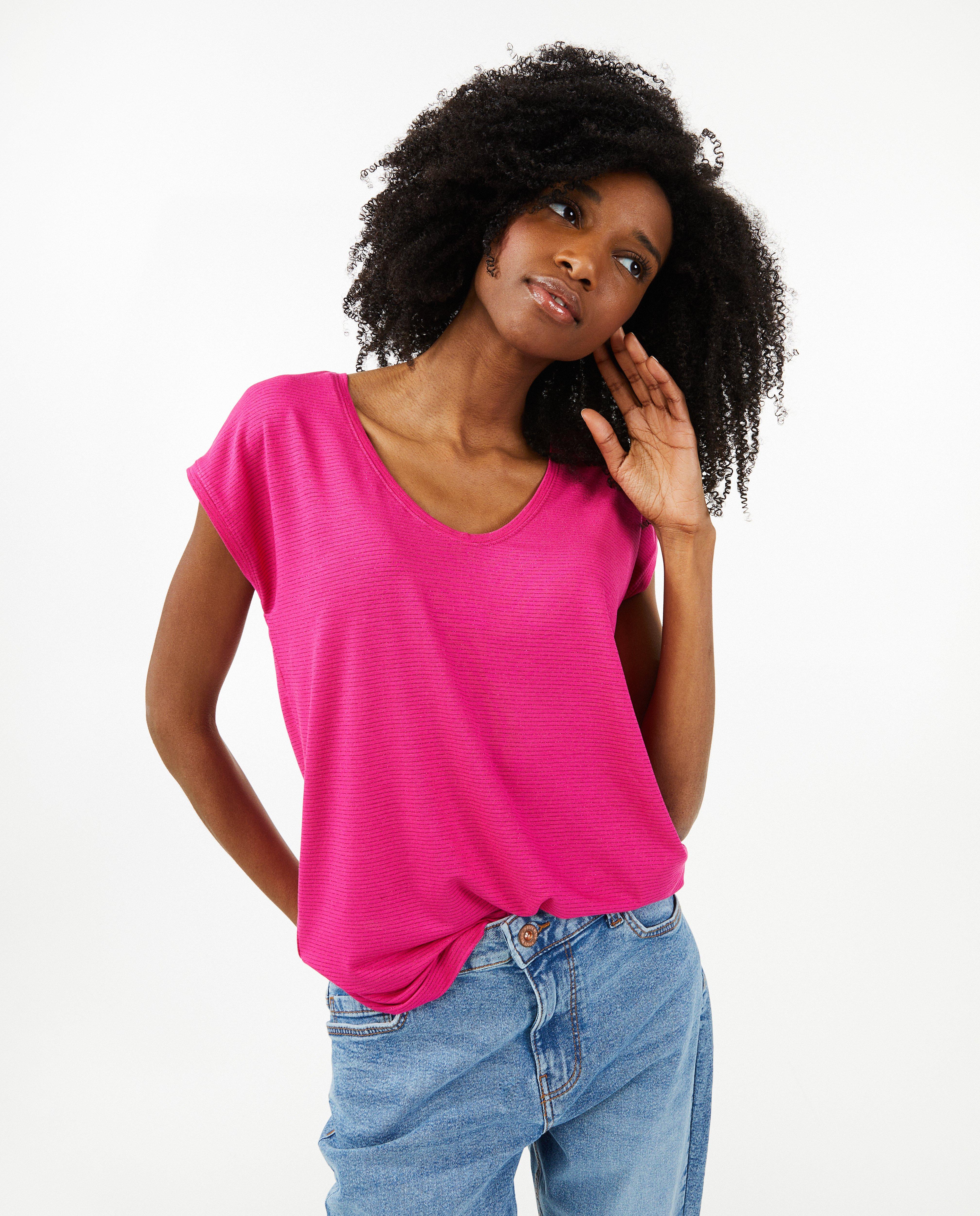T-shirts - T-shirt met metaaldraad