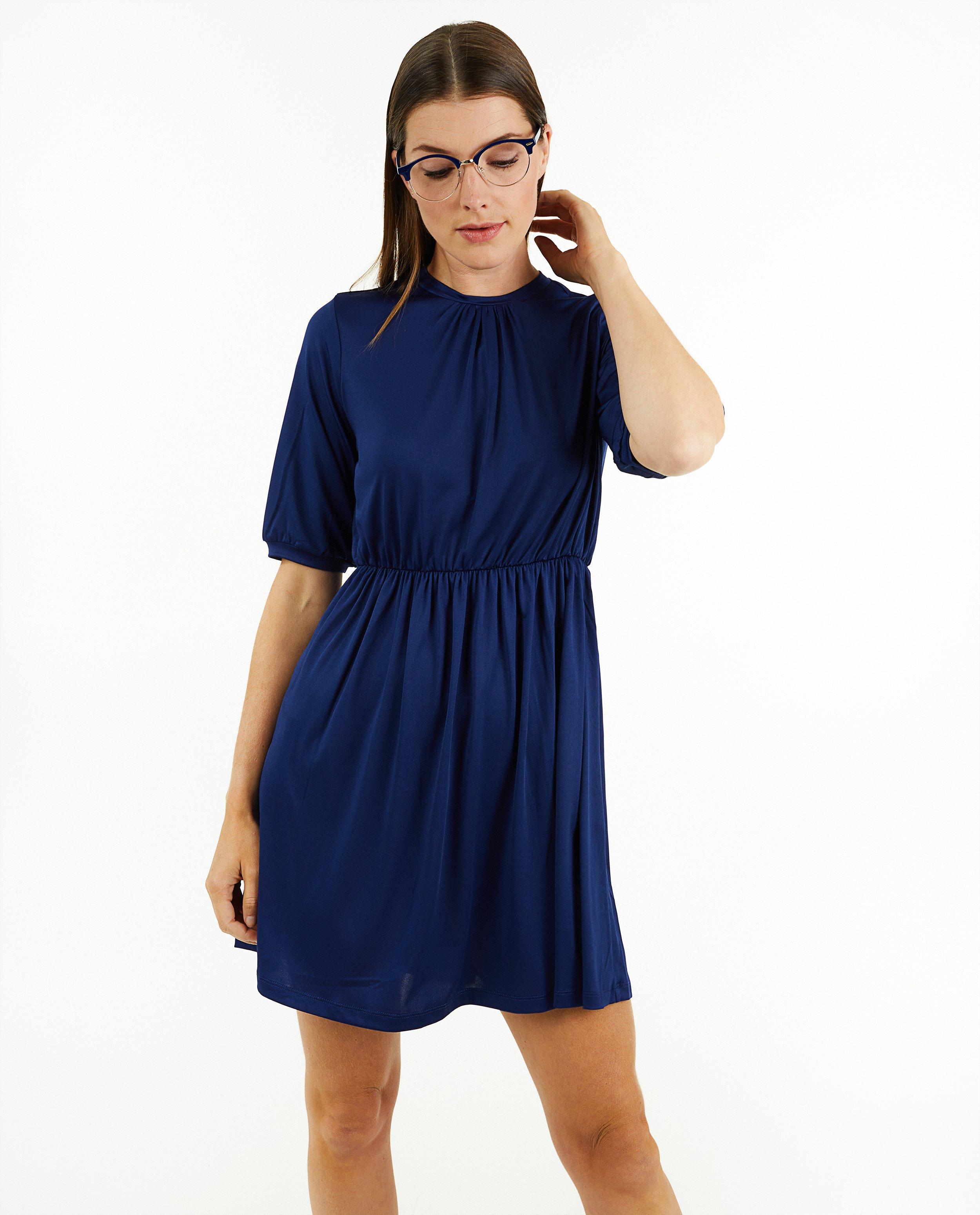 Robes - Robe mauve à imprimé