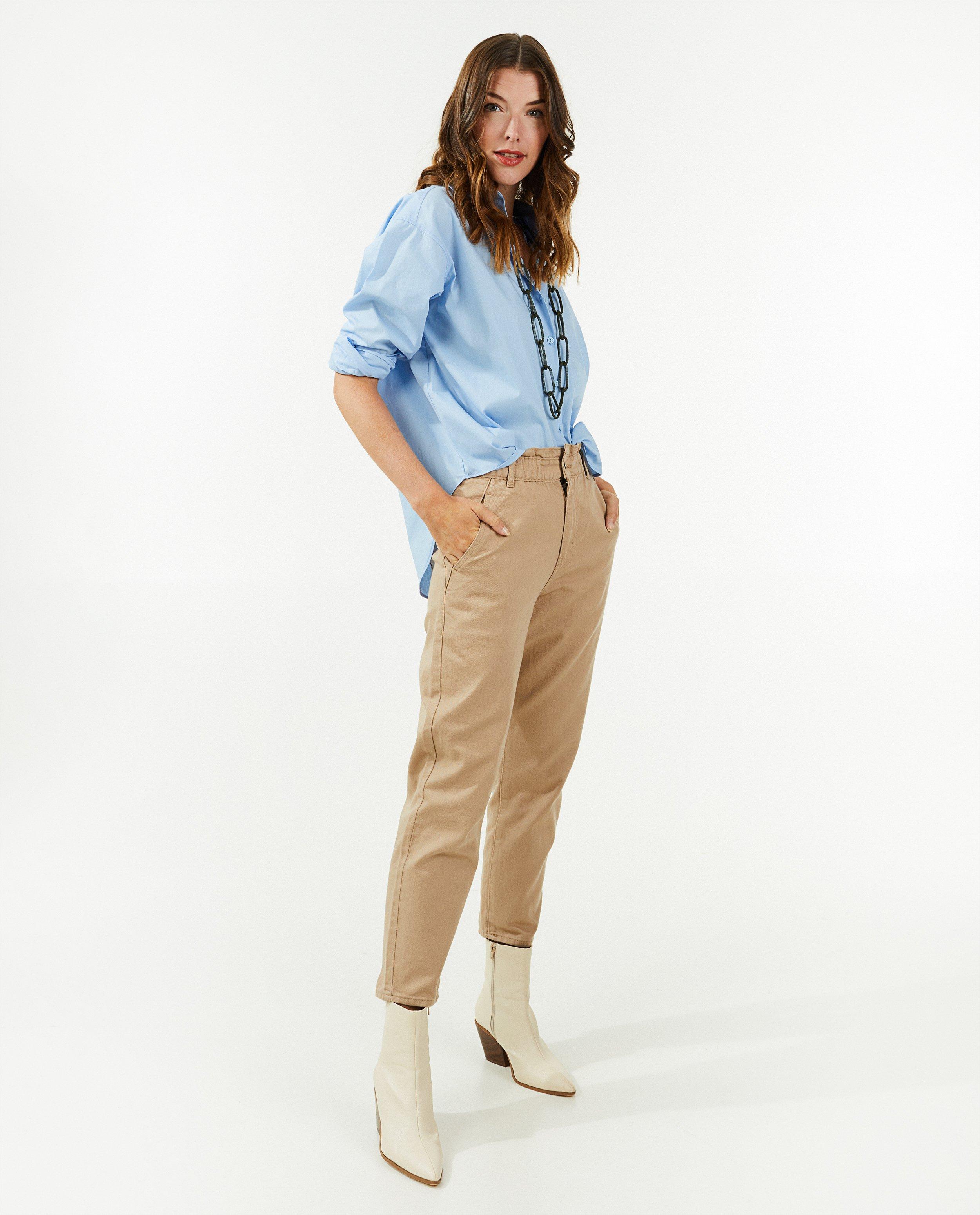 Bruine jeans, mom fit - null - OVS