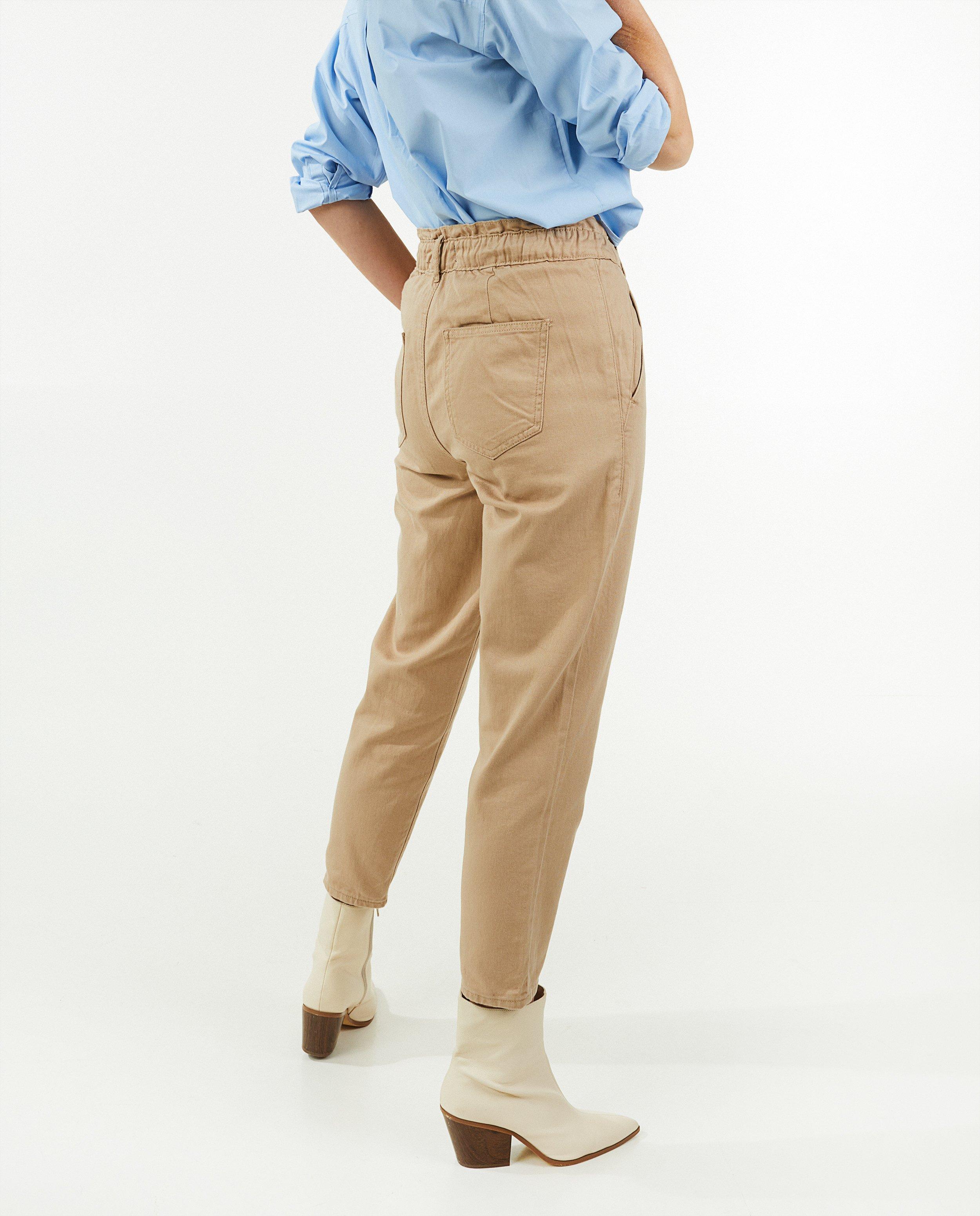 Broeken - Groene jeans, mom fit
