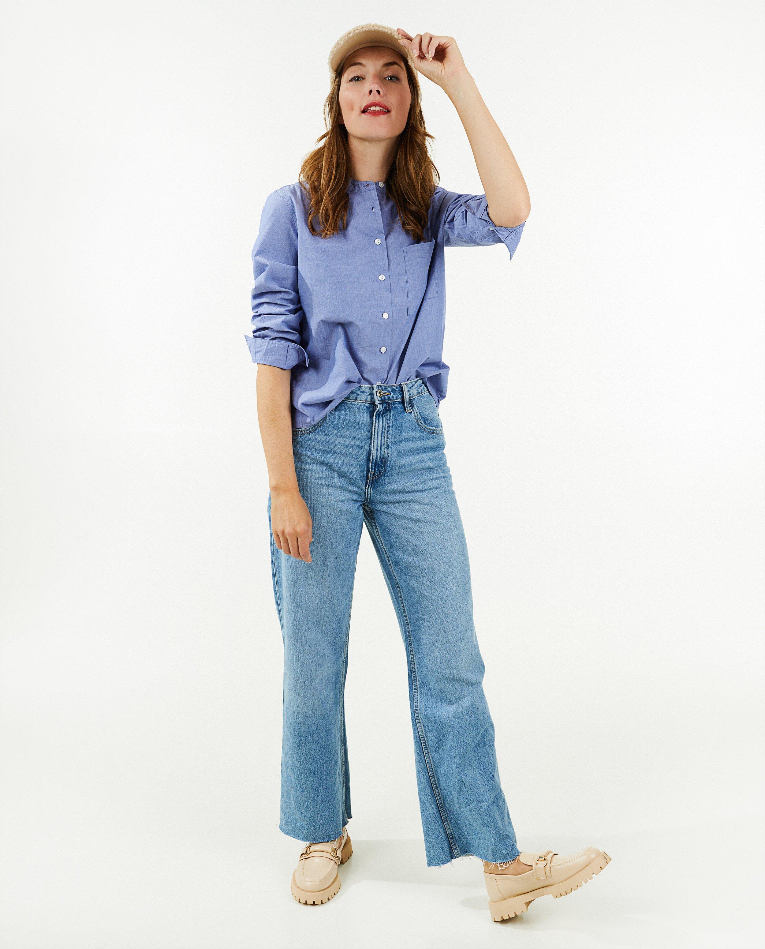 Hemden - Blauwe blouse met strepen