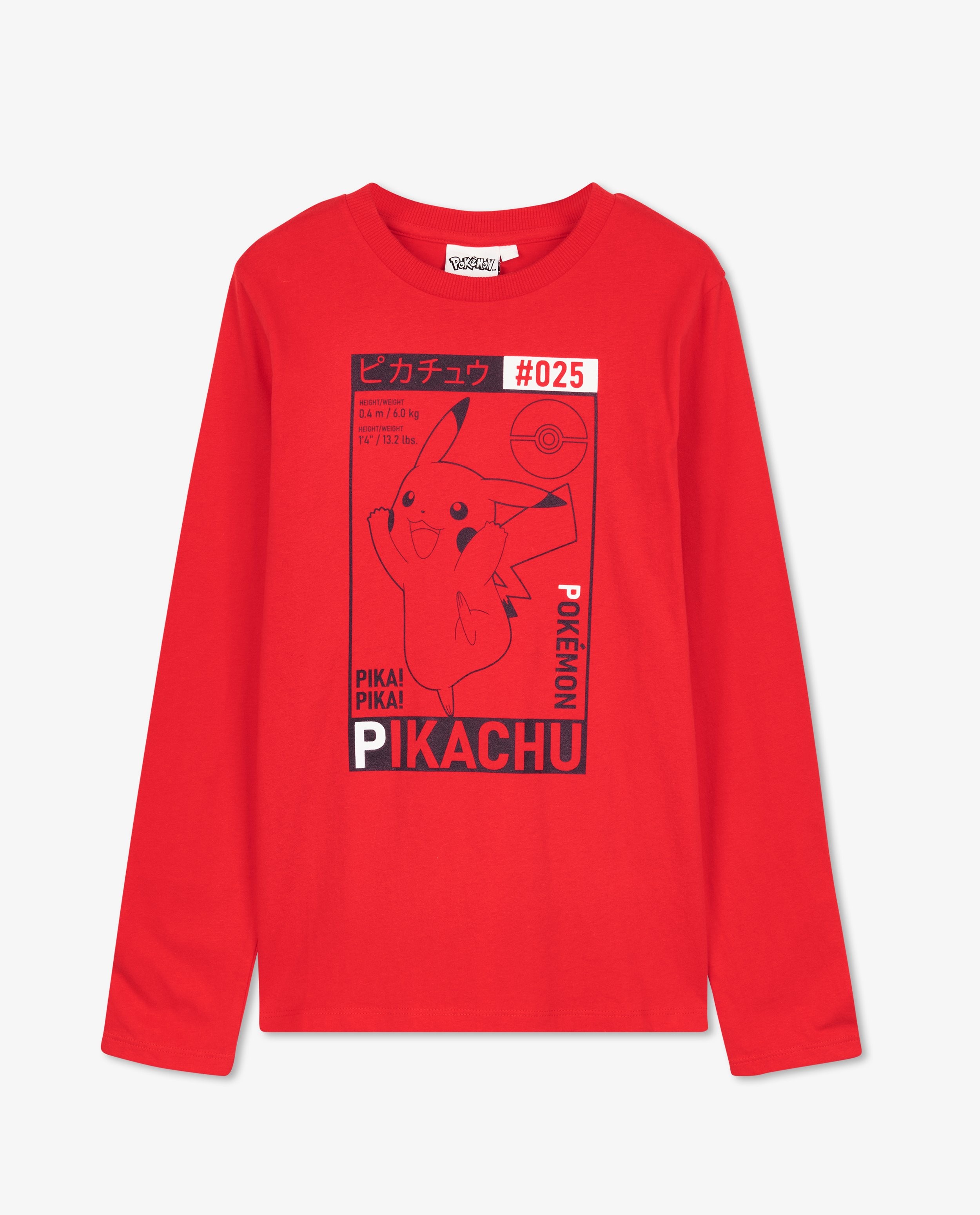 T-shirt rouge à manches longues, Pokémon - null - Pokemon