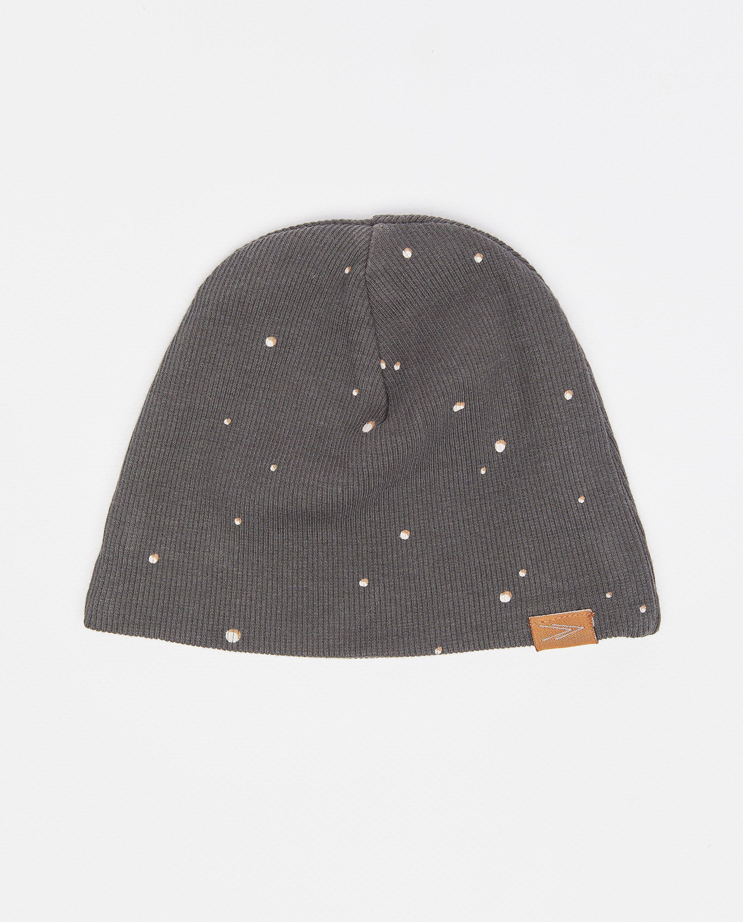 Bonnet gris foncé à pois - null - Levv