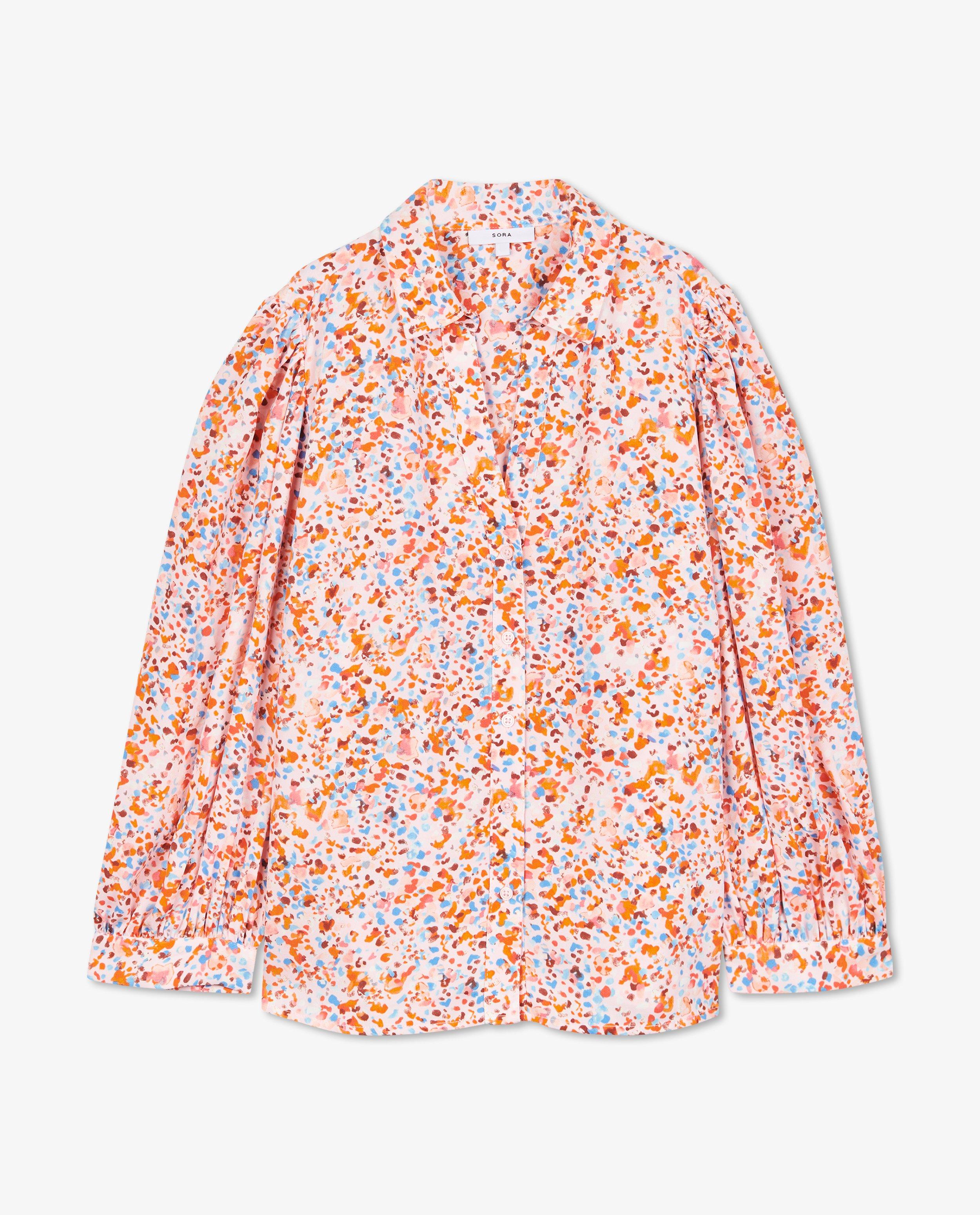 Chemises - Blouse rose à imprimé