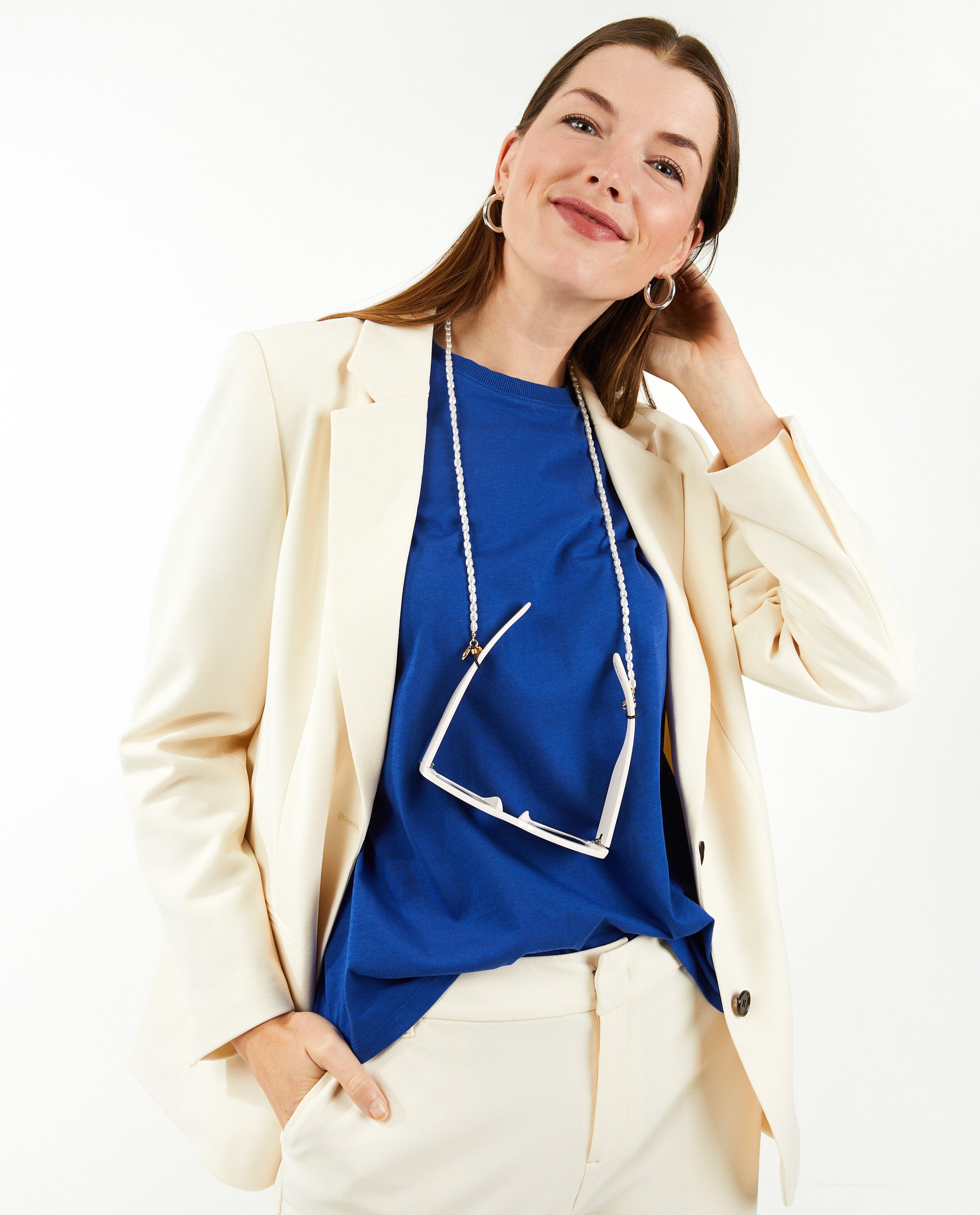 Blazers - Blazer écru, coupe droite