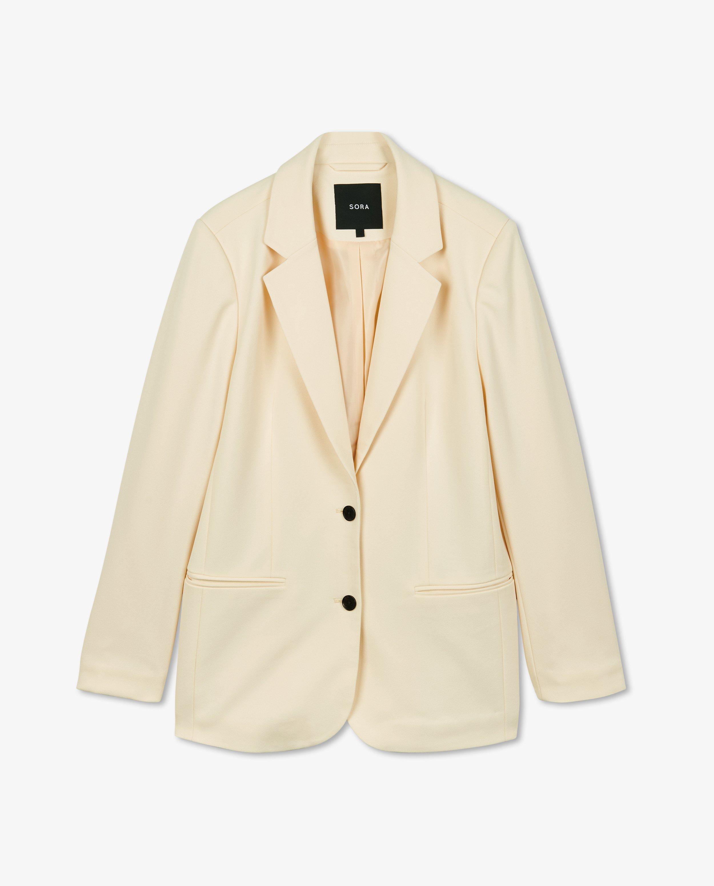 Blazers - Blazer écru, coupe droite