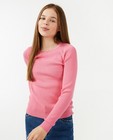 Truien - Roze trui met rib