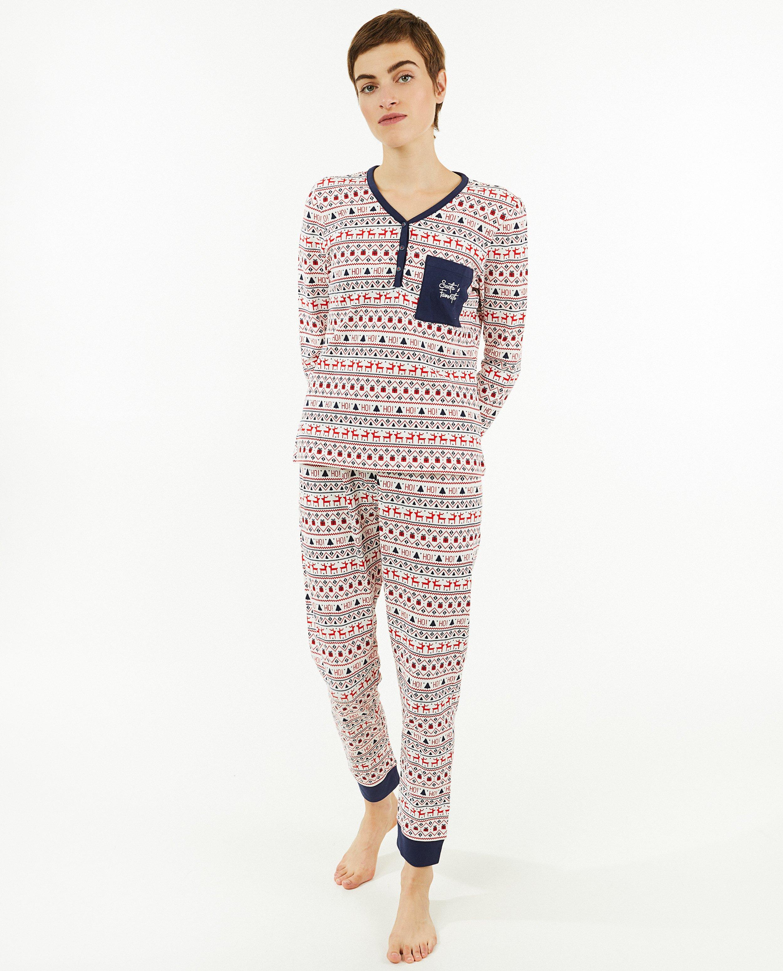 Pyjamas - Pyjama de Noël blanc, femmes