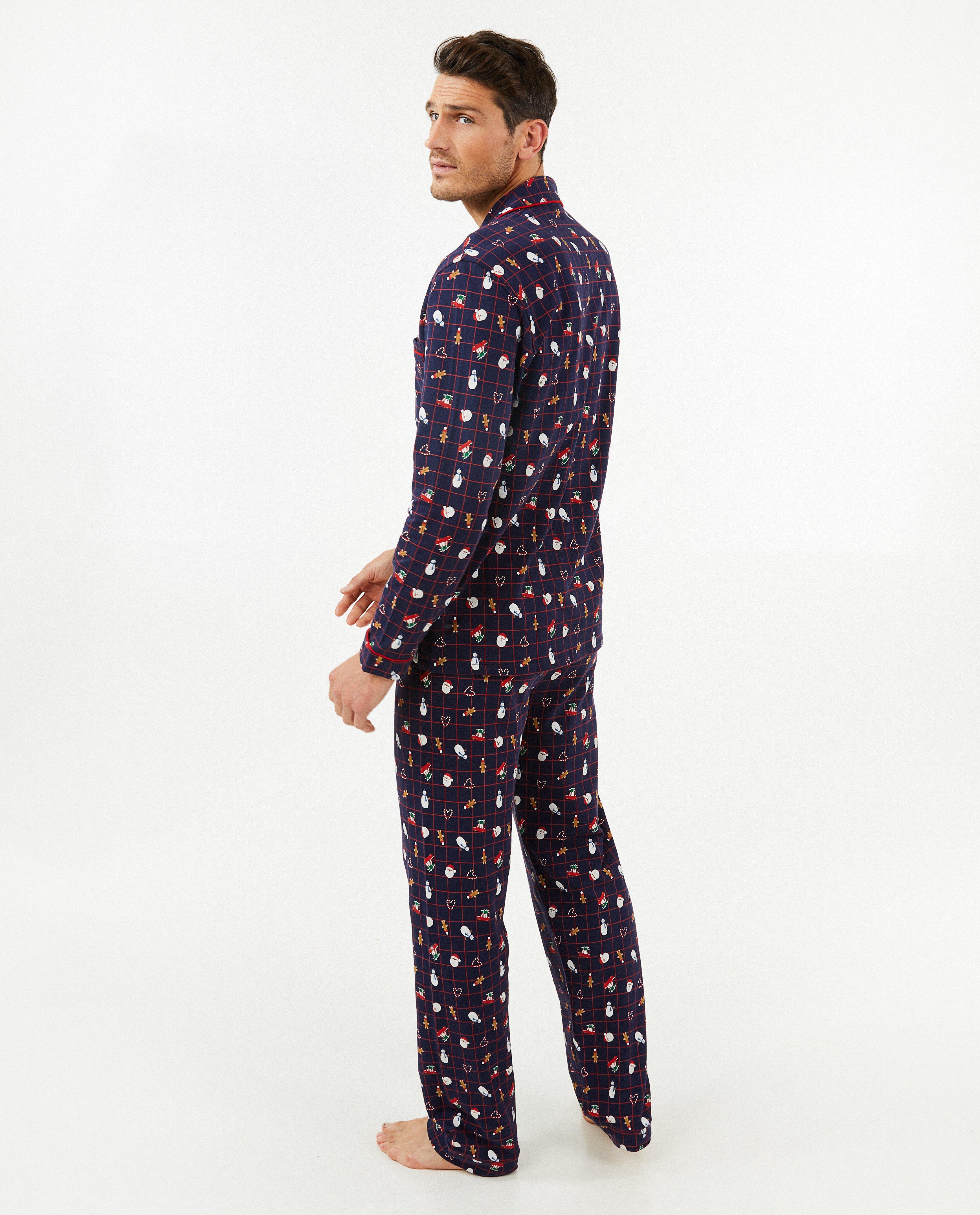 Nachtkleding - Blauwe kerstpyjama, heren