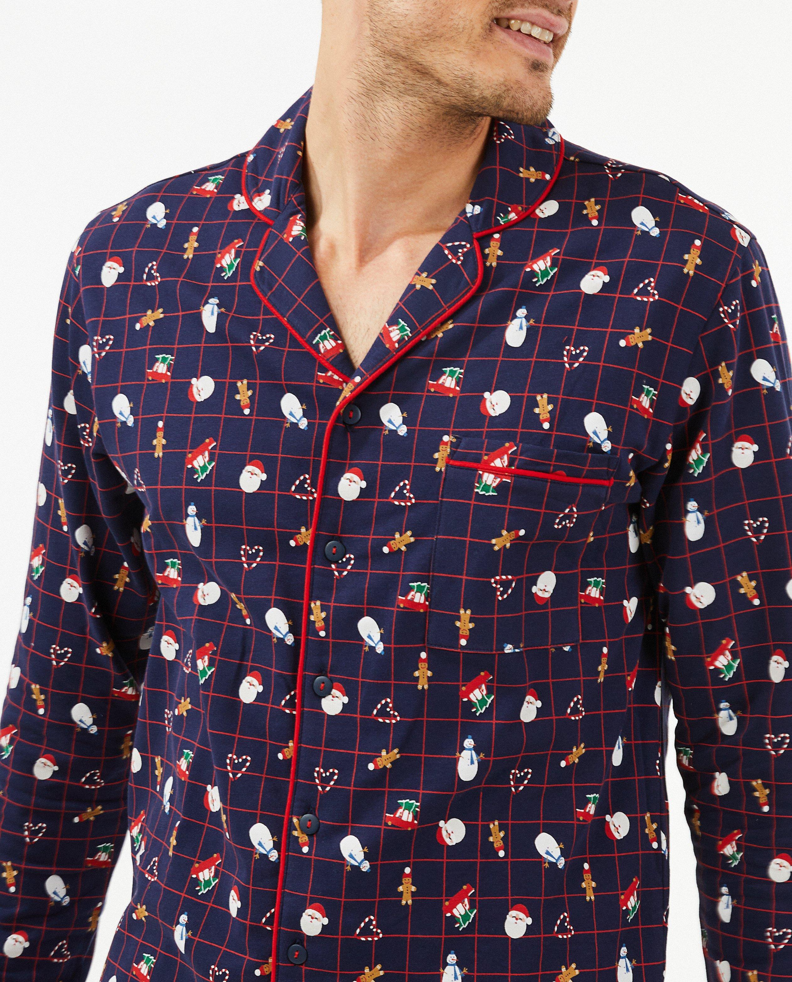 Nachtkleding - Blauwe kerstpyjama, heren