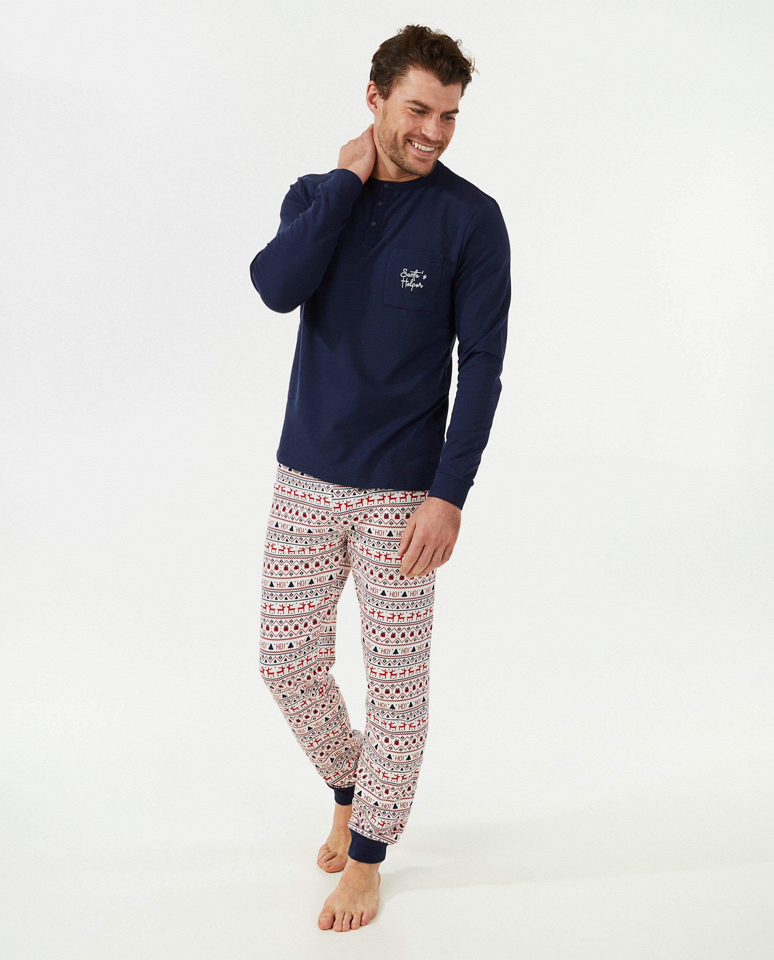 Pyjama de Noël bleu, hommes - null - Familystories