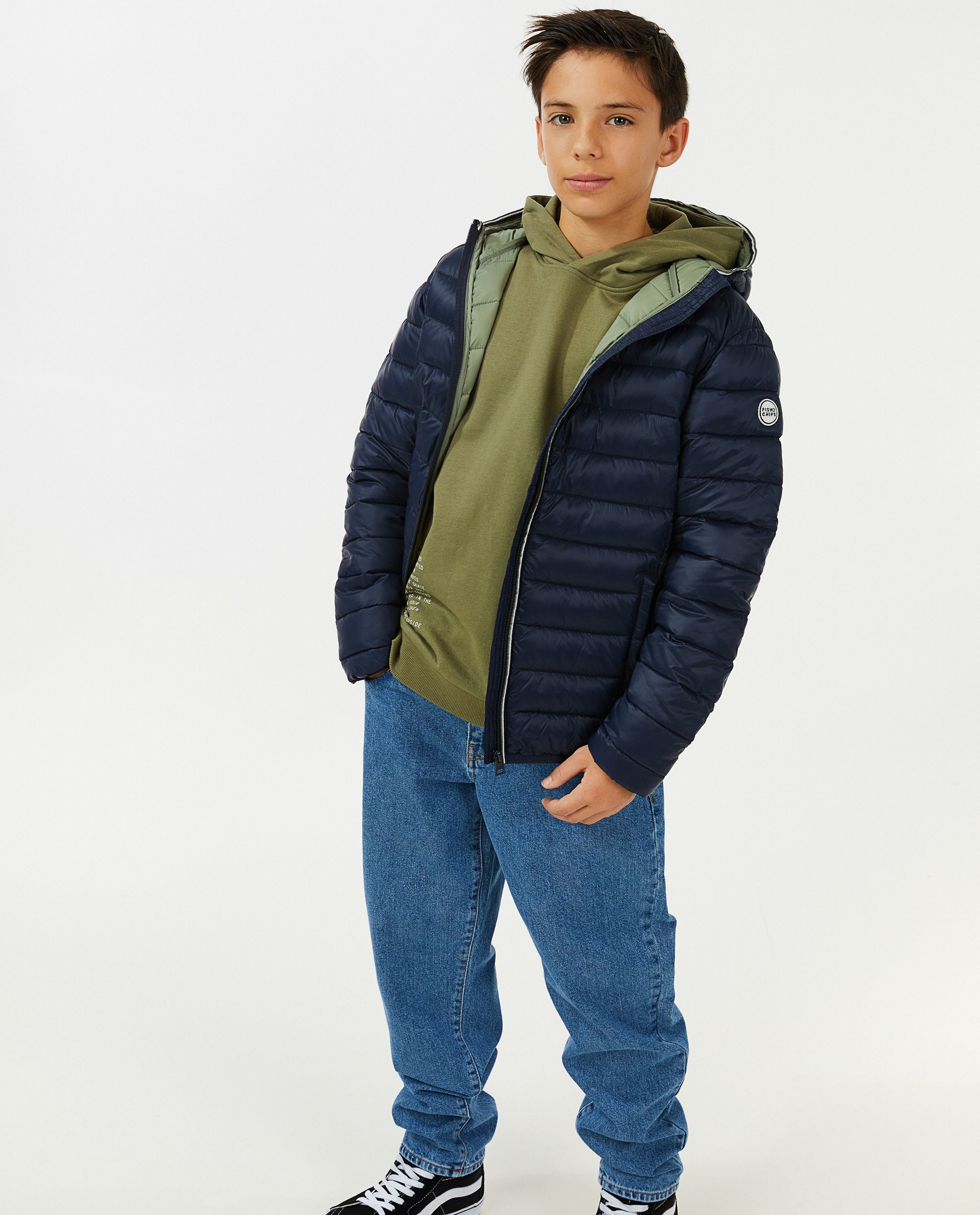 Quilted jas, 7-14 jaar - null - Fish & Chips