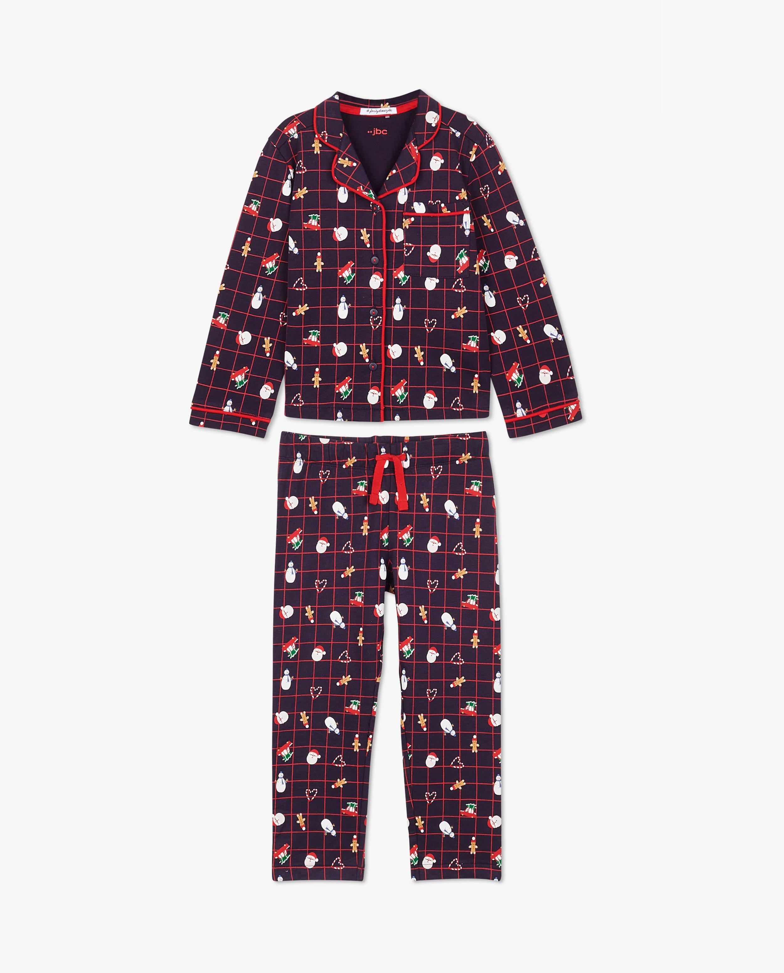 Pyjama bleu de No&euml;l, 2-7 ans - D&eacute;tails du produit - bleu fonc&eacute; - image num&eacute;ro 3