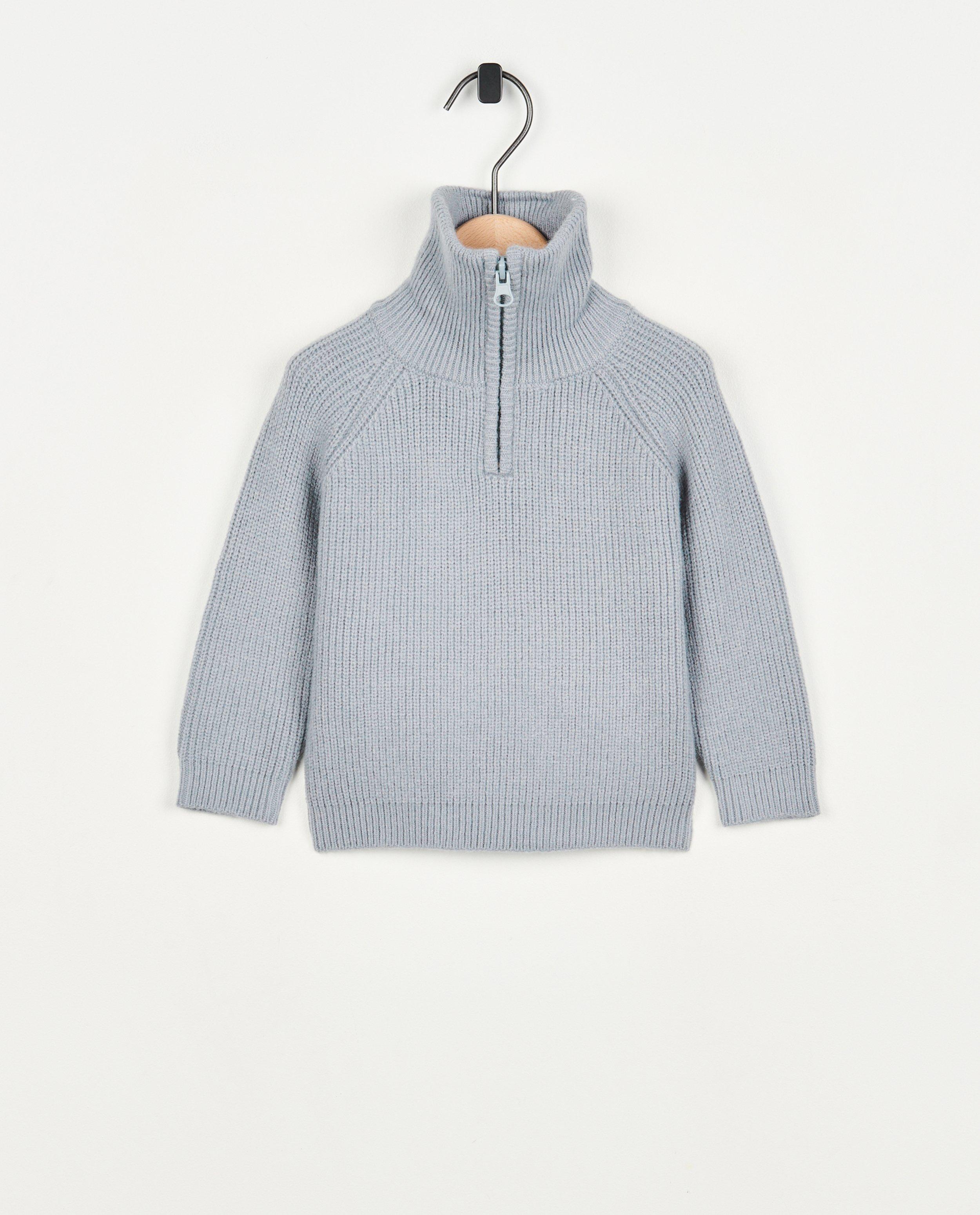 Pull bleu clair avec fermeture à glissière - null - Cuddles and Smiles