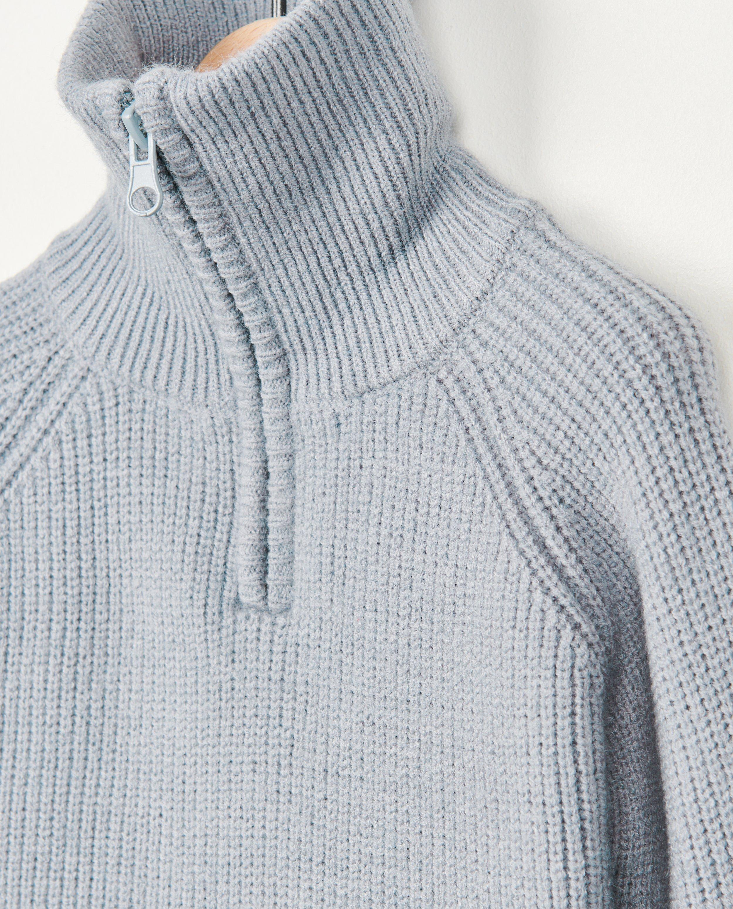 Pulls - Pull bleu clair avec fermeture à glissière