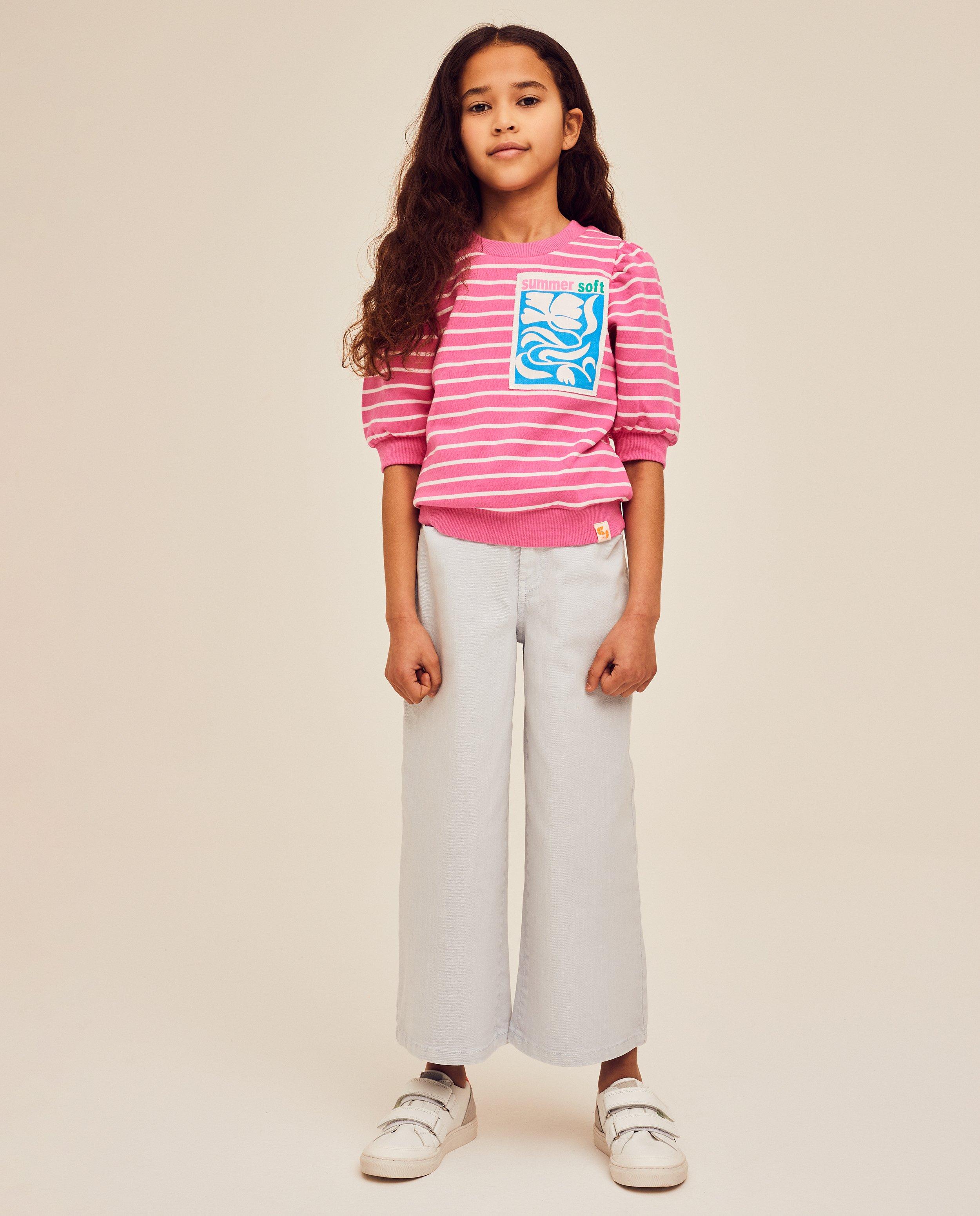 Roze sweater met strepen - null - CKS