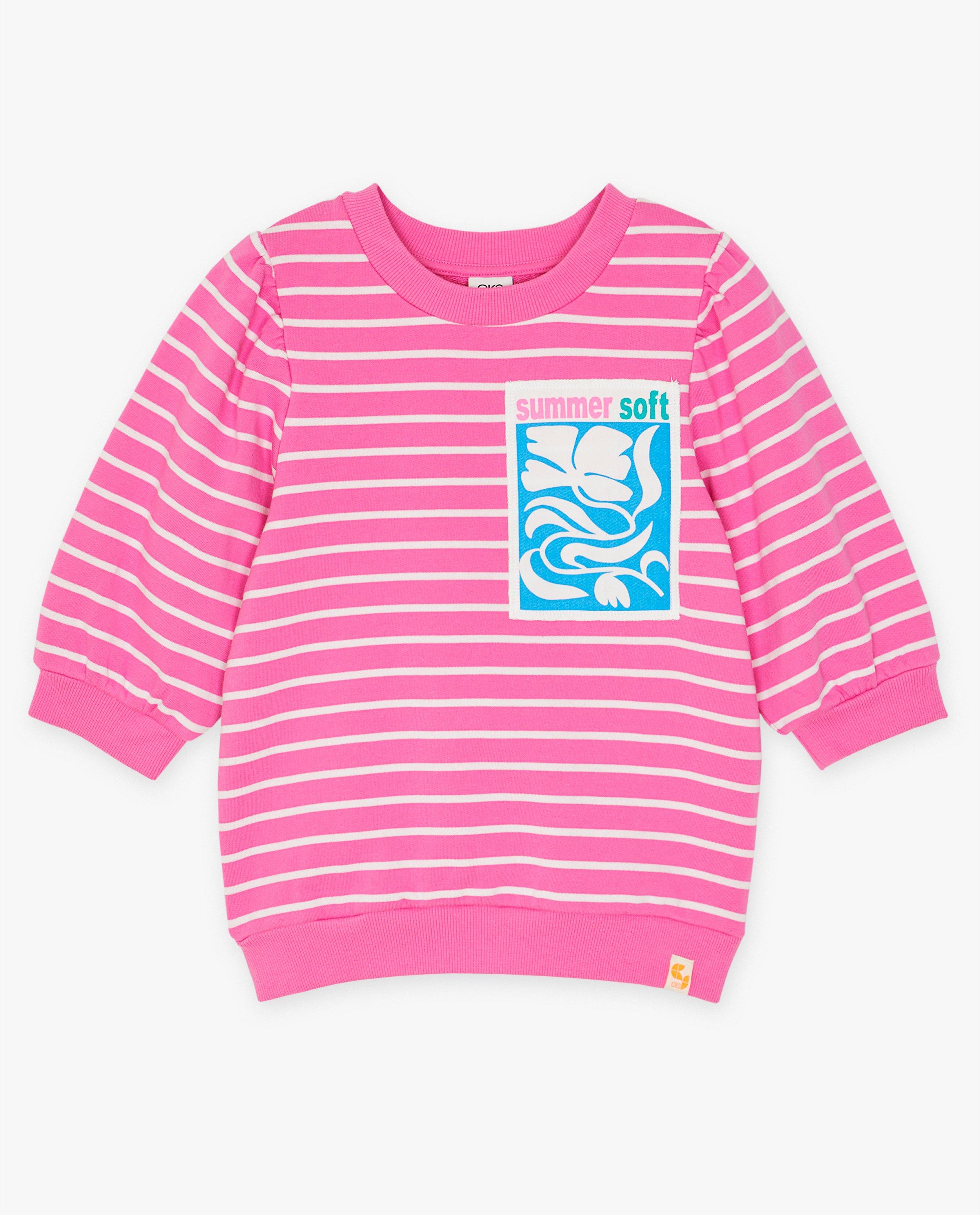 Sweaters - Roze sweater met strepen