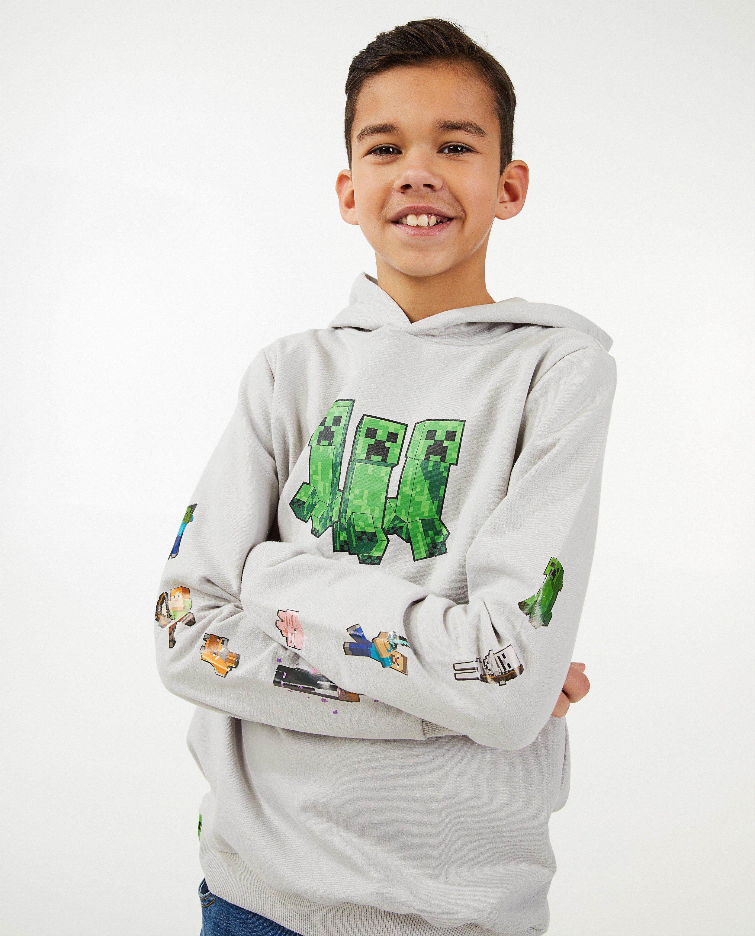 Sweats - Hoodie gris Minecraft