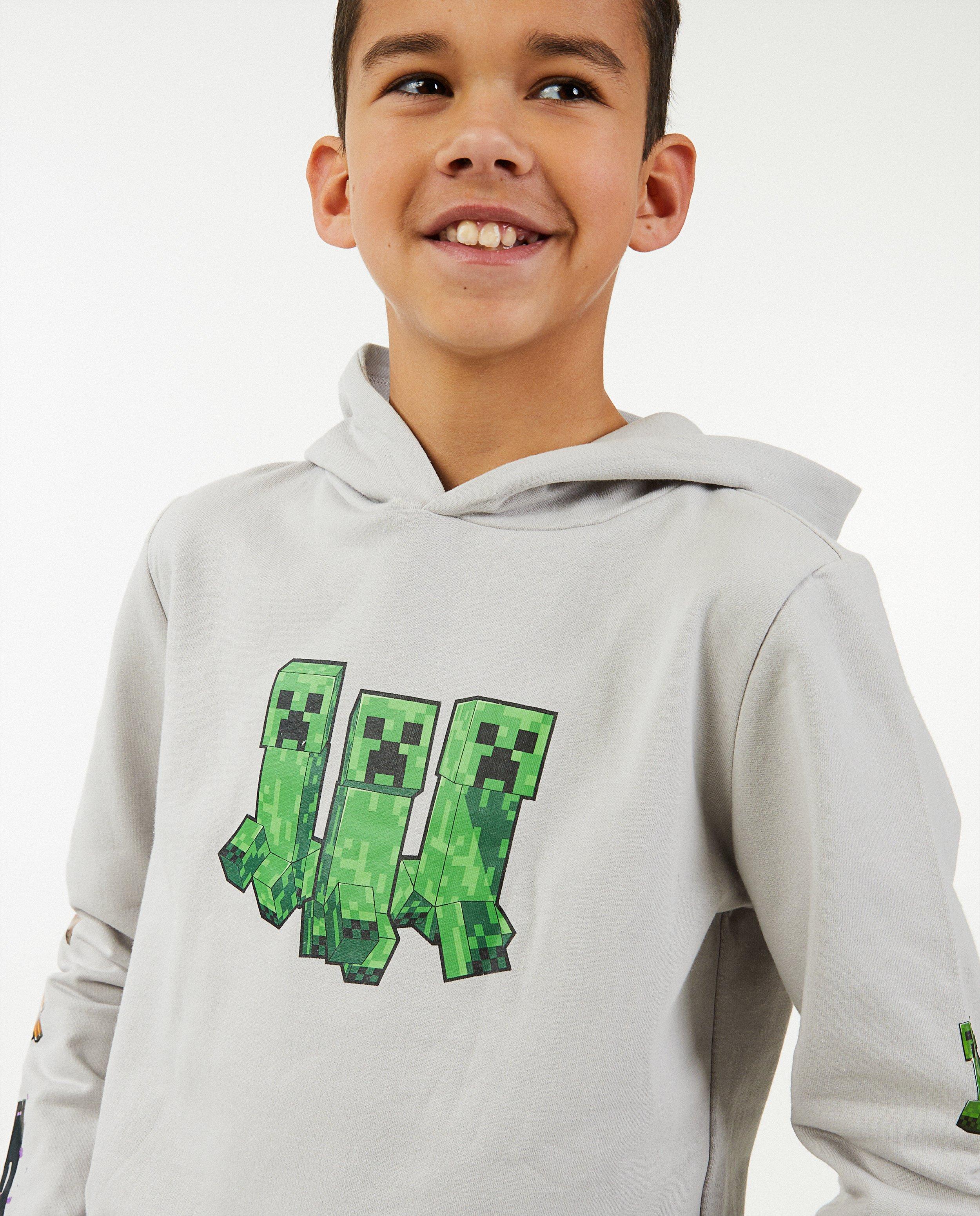 Sweats - Hoodie gris Minecraft