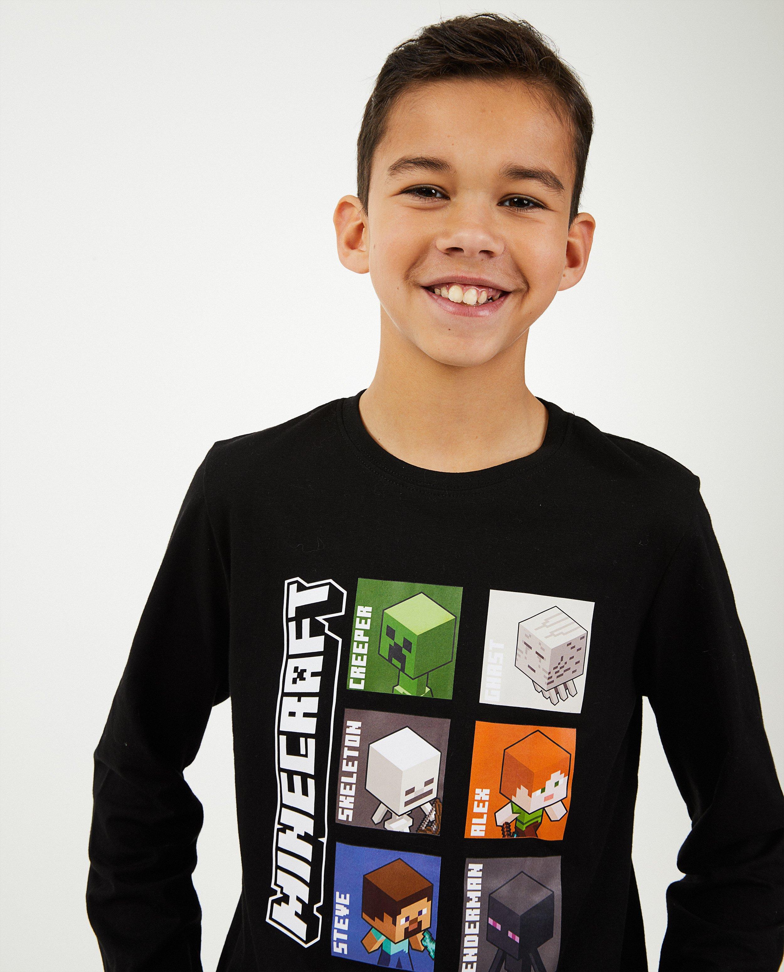 Sweats - T-shirt noir à manches longues, Minecraft