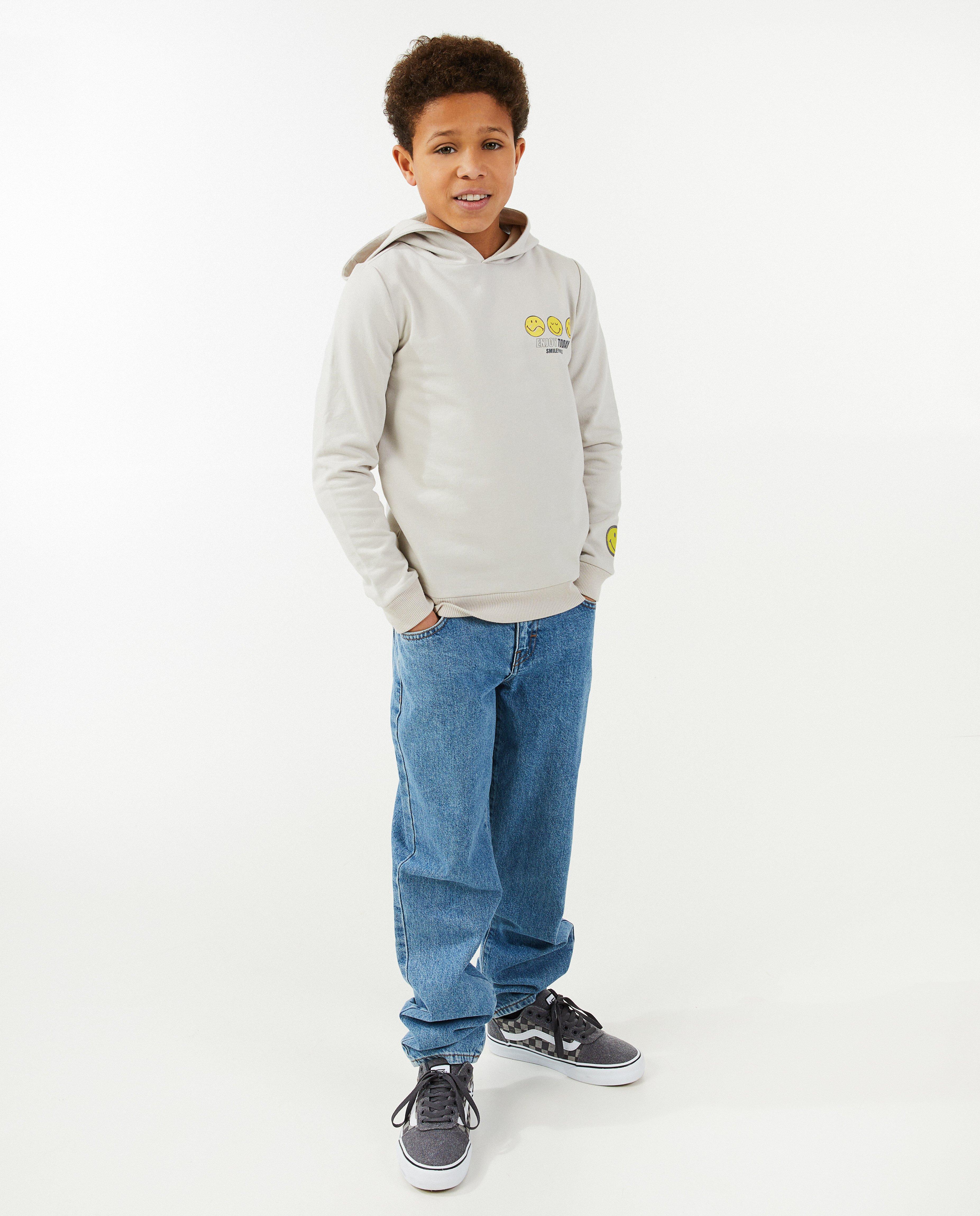 Hoodie met smileyprint - null - Smiley World
