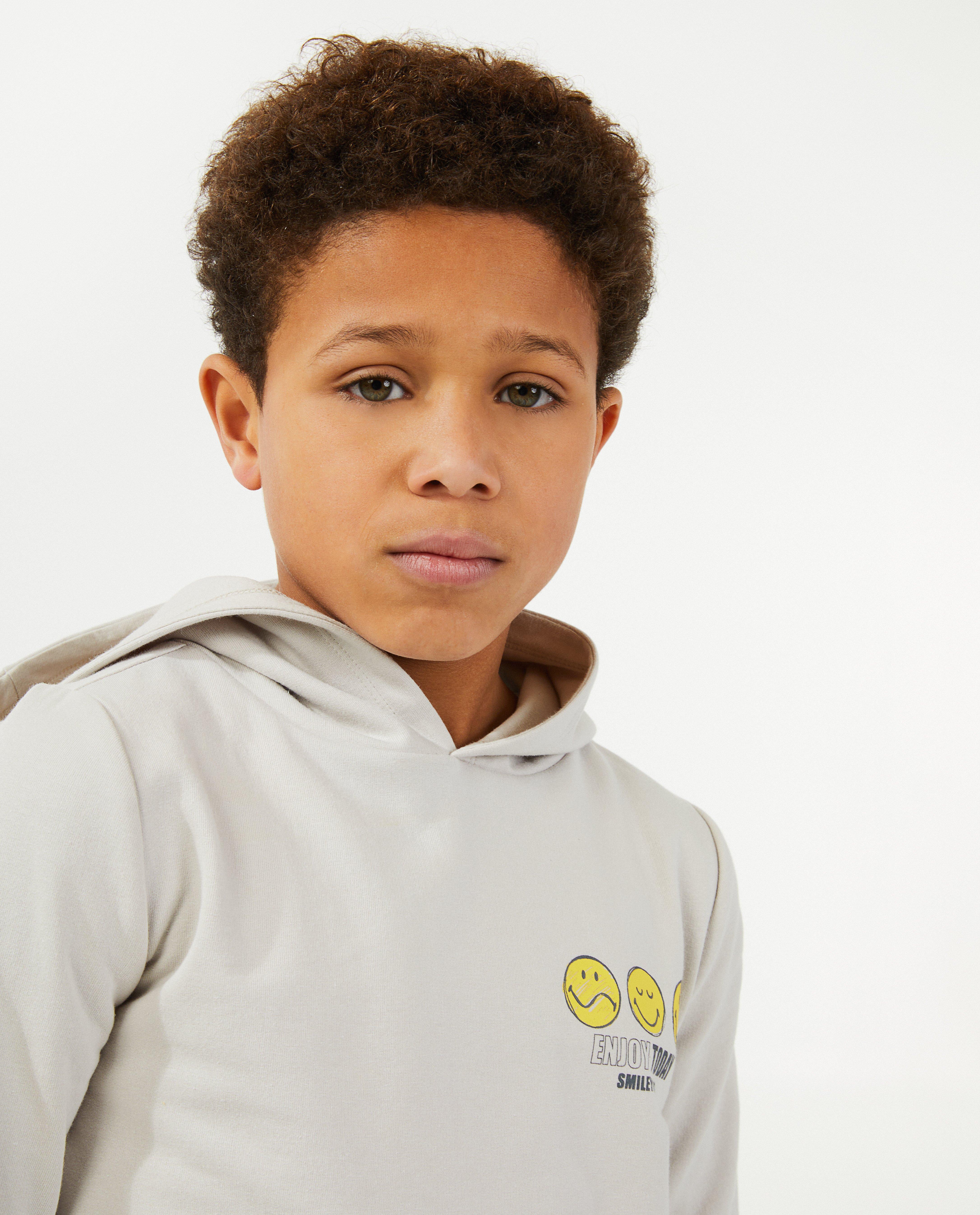 Sweaters - Hoodie met smileyprint