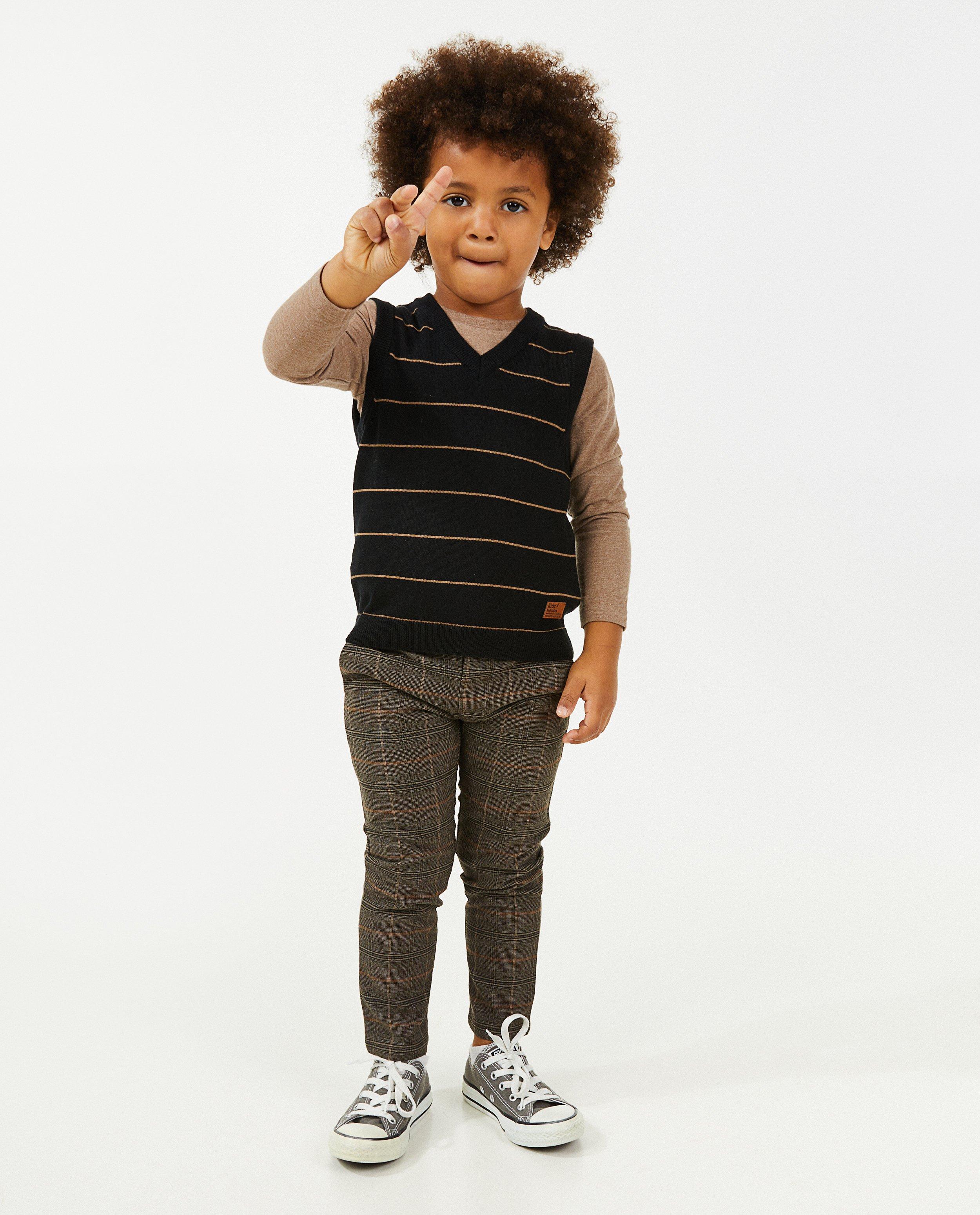 Débardeur noir à rayures - null - Kidz Nation