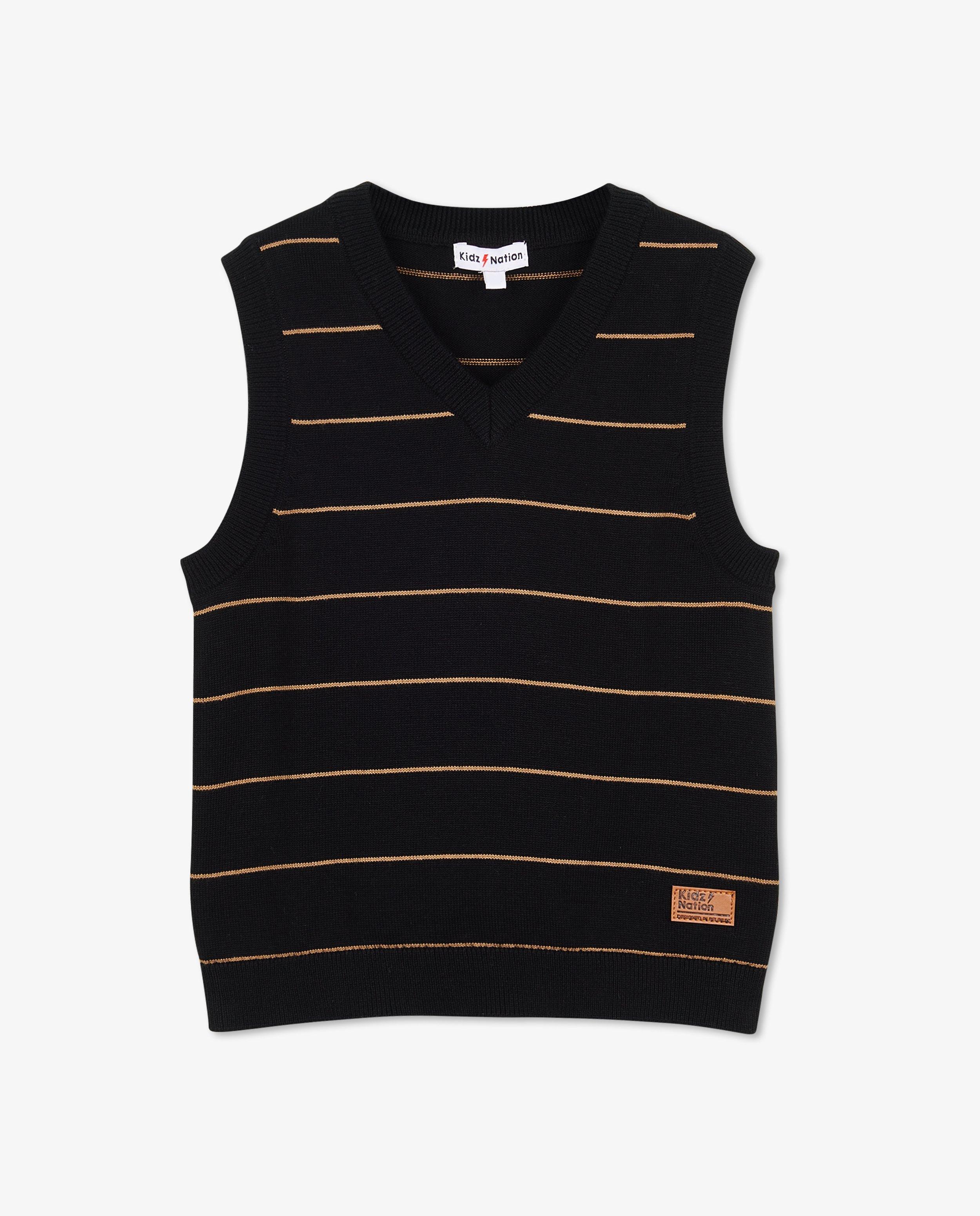 Pulls - Débardeur noir à rayures