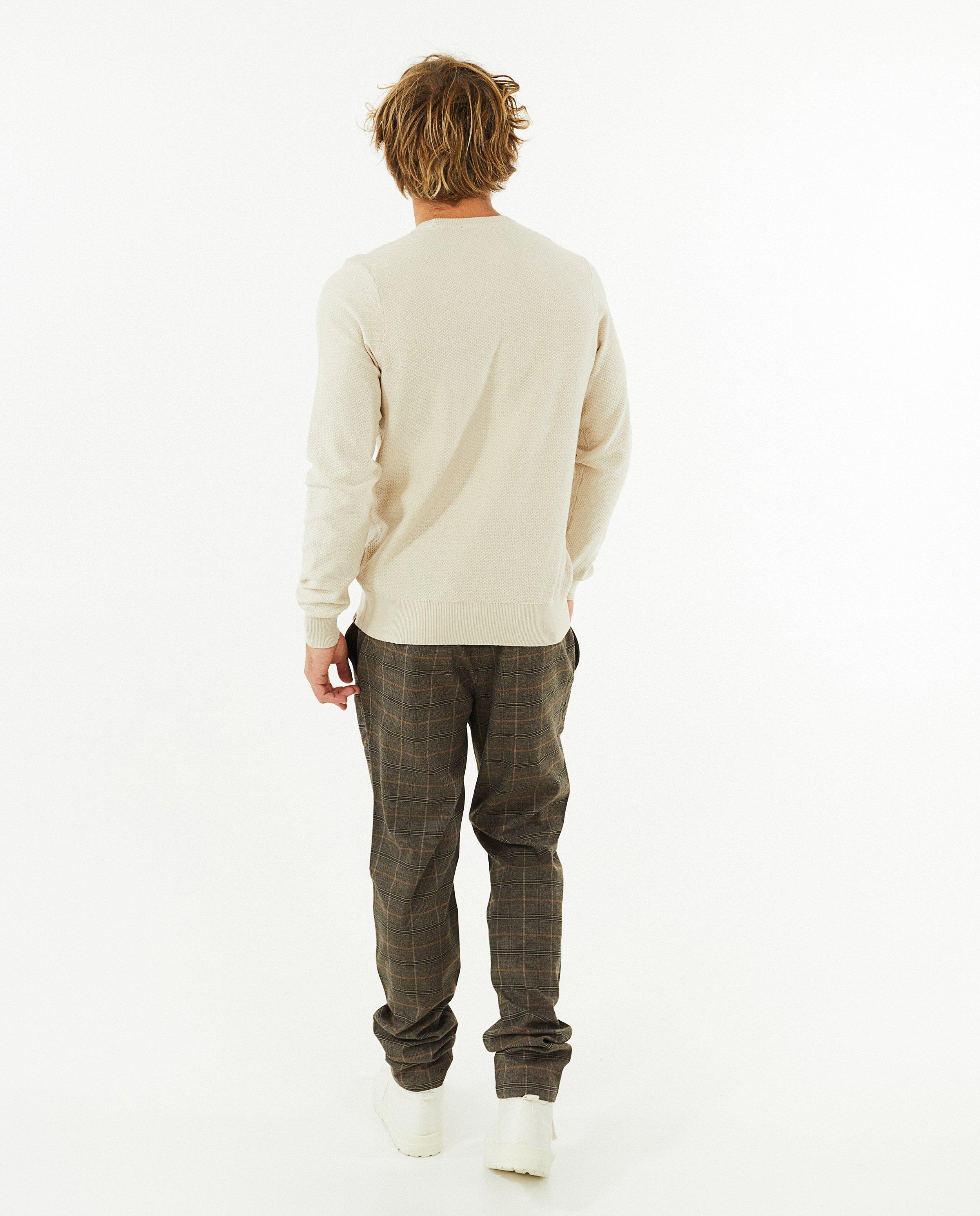 Truien - Offwhite trui met reliëf