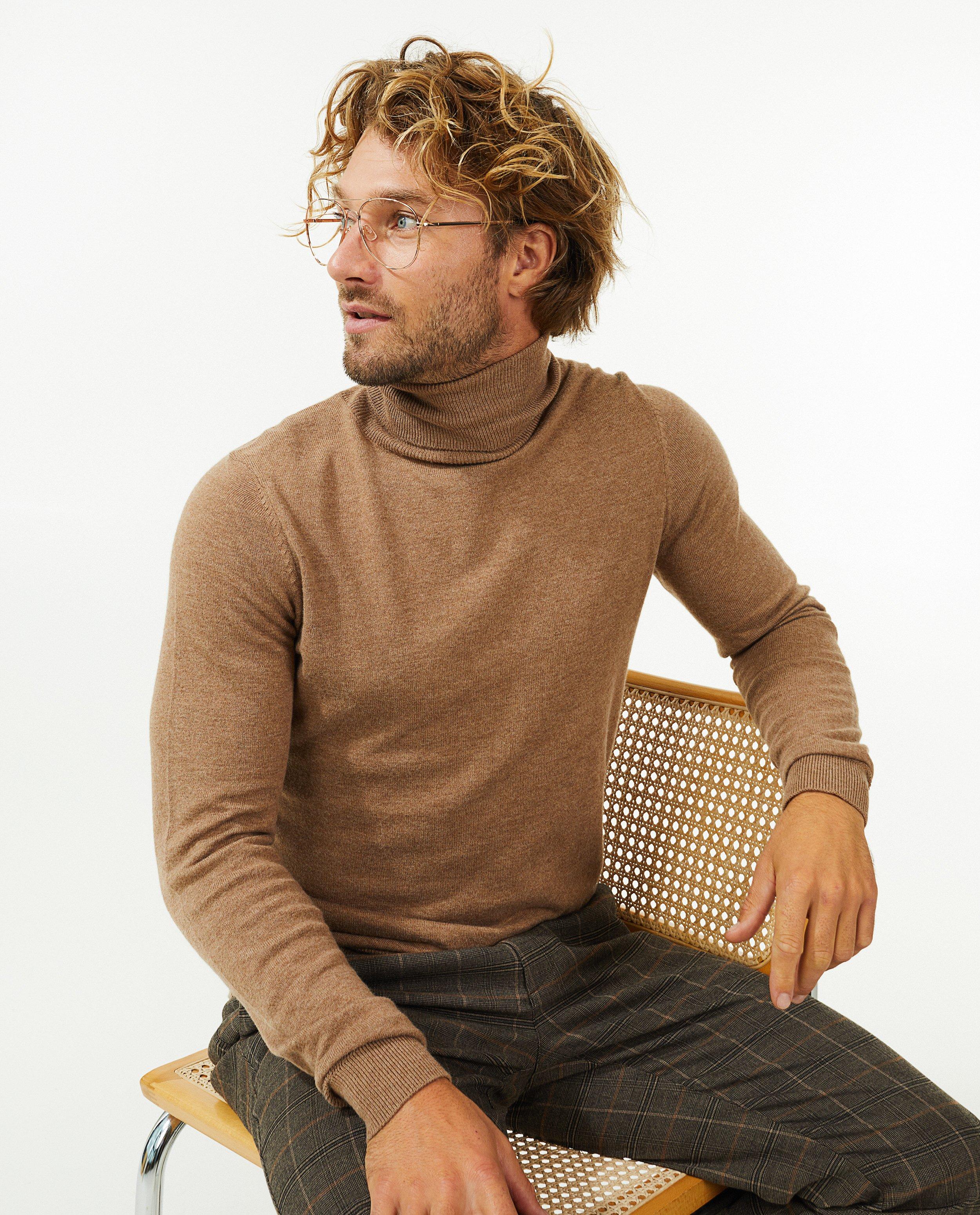 Pulls - Pull à col roulé brun