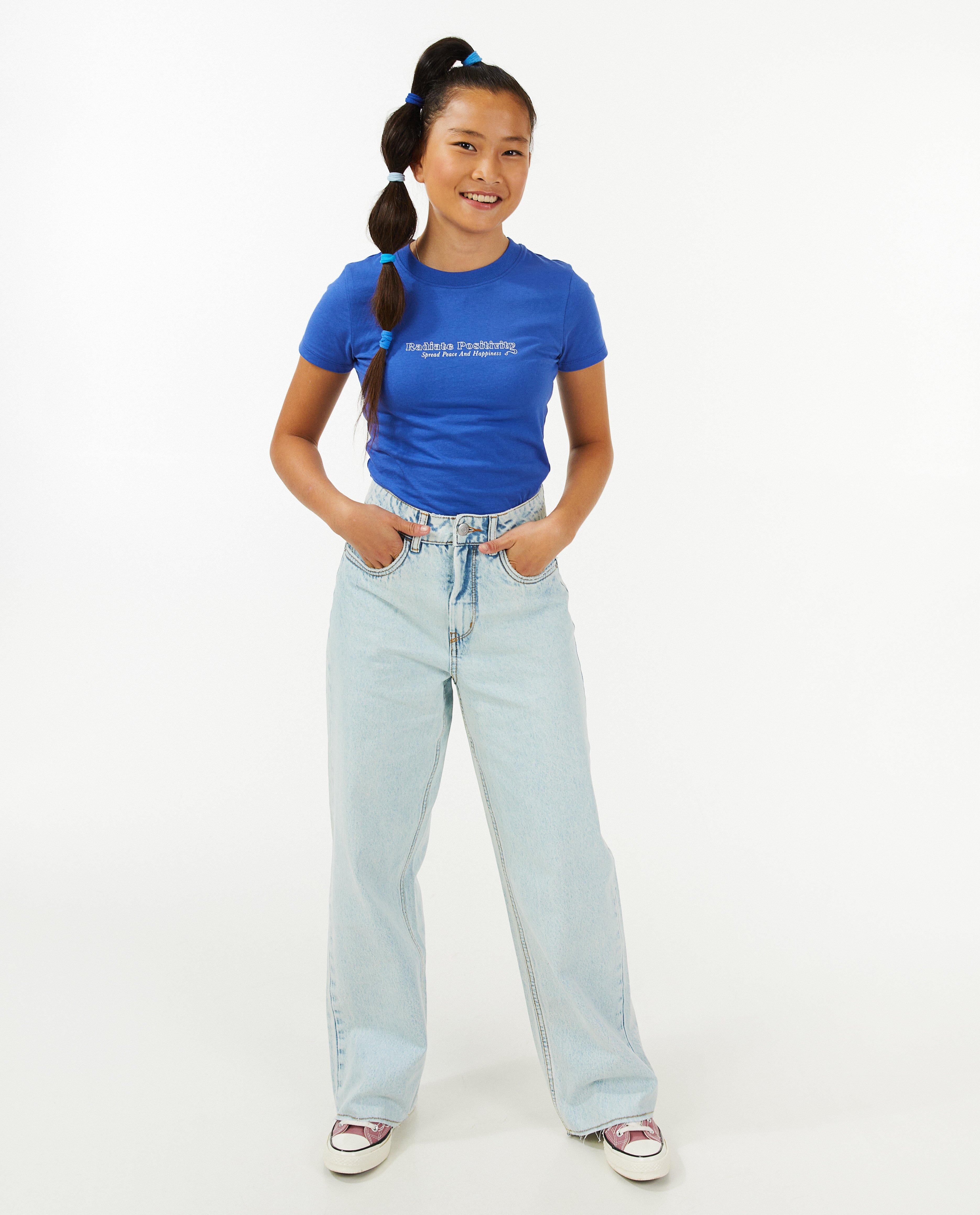 Jeans bleu clair à pattes d’éléphant - null - Groggy