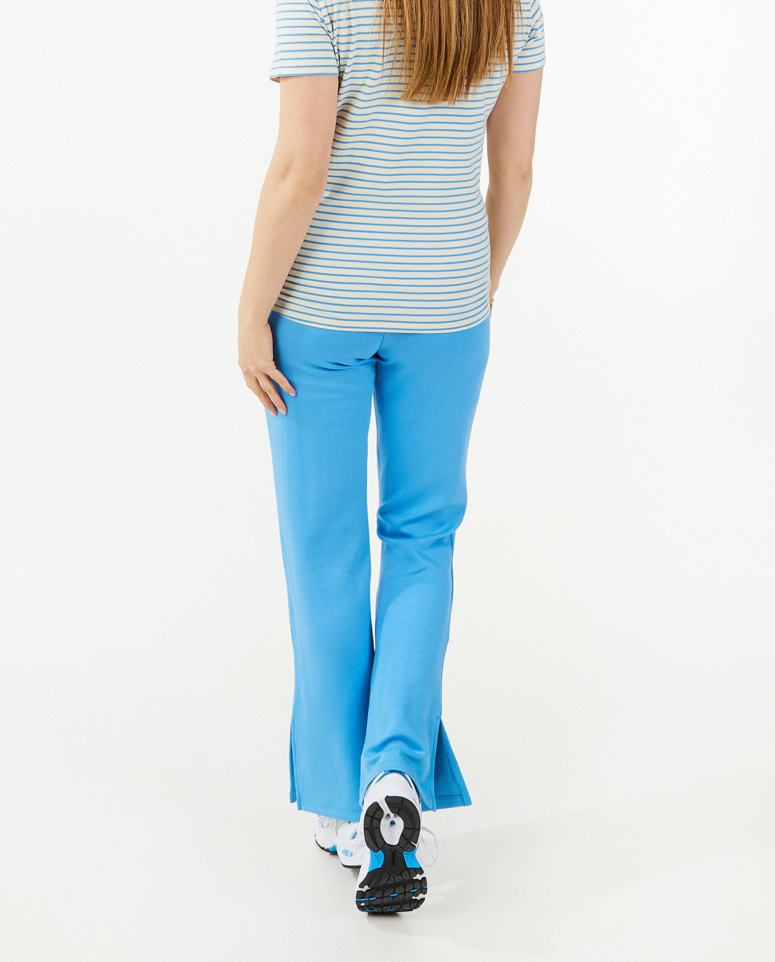 Broeken - Blauwe joggingbroek, flared fit, zwangerschap