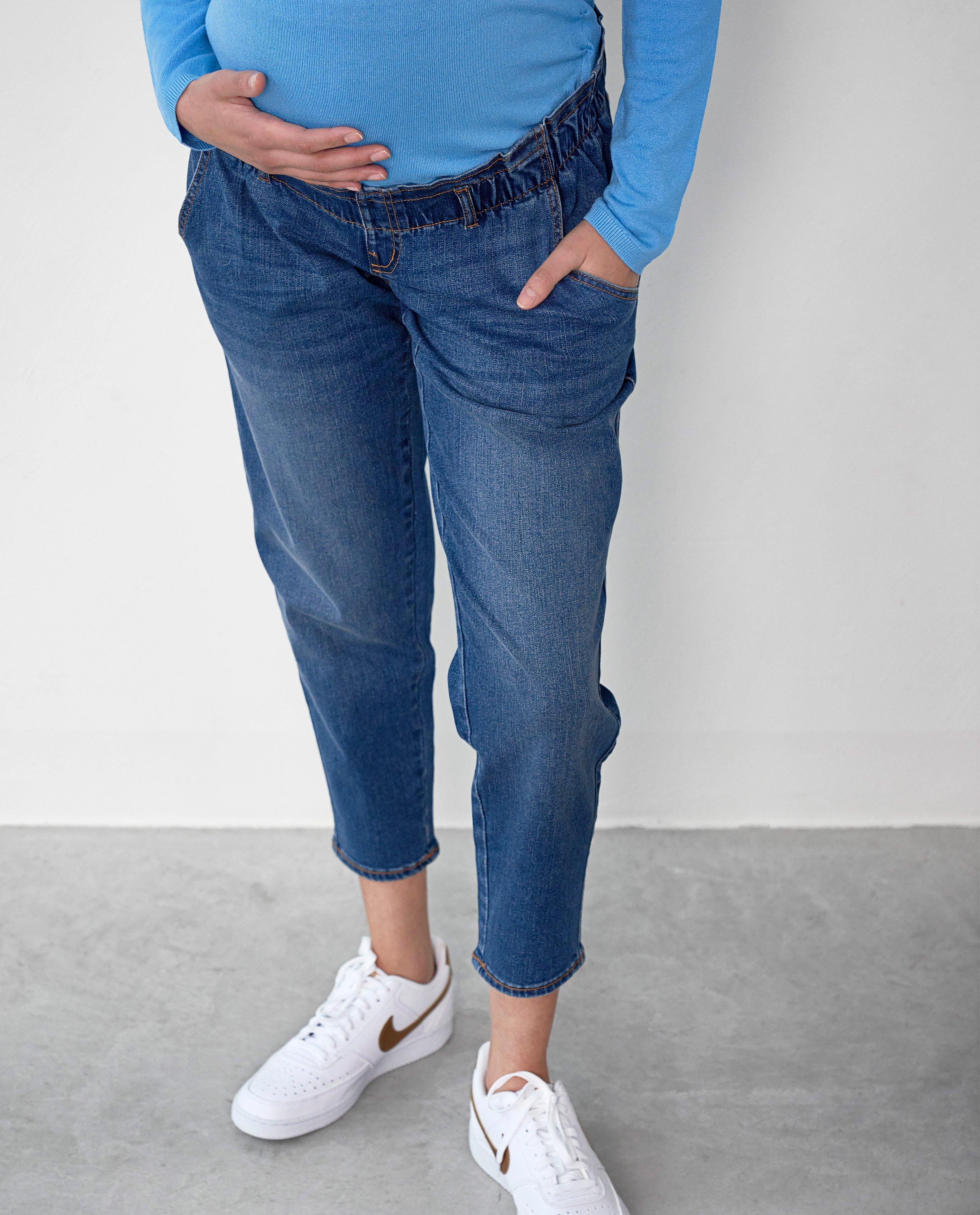 Jeans - Donkerblauwe zwangerschapsjeans, mom fit