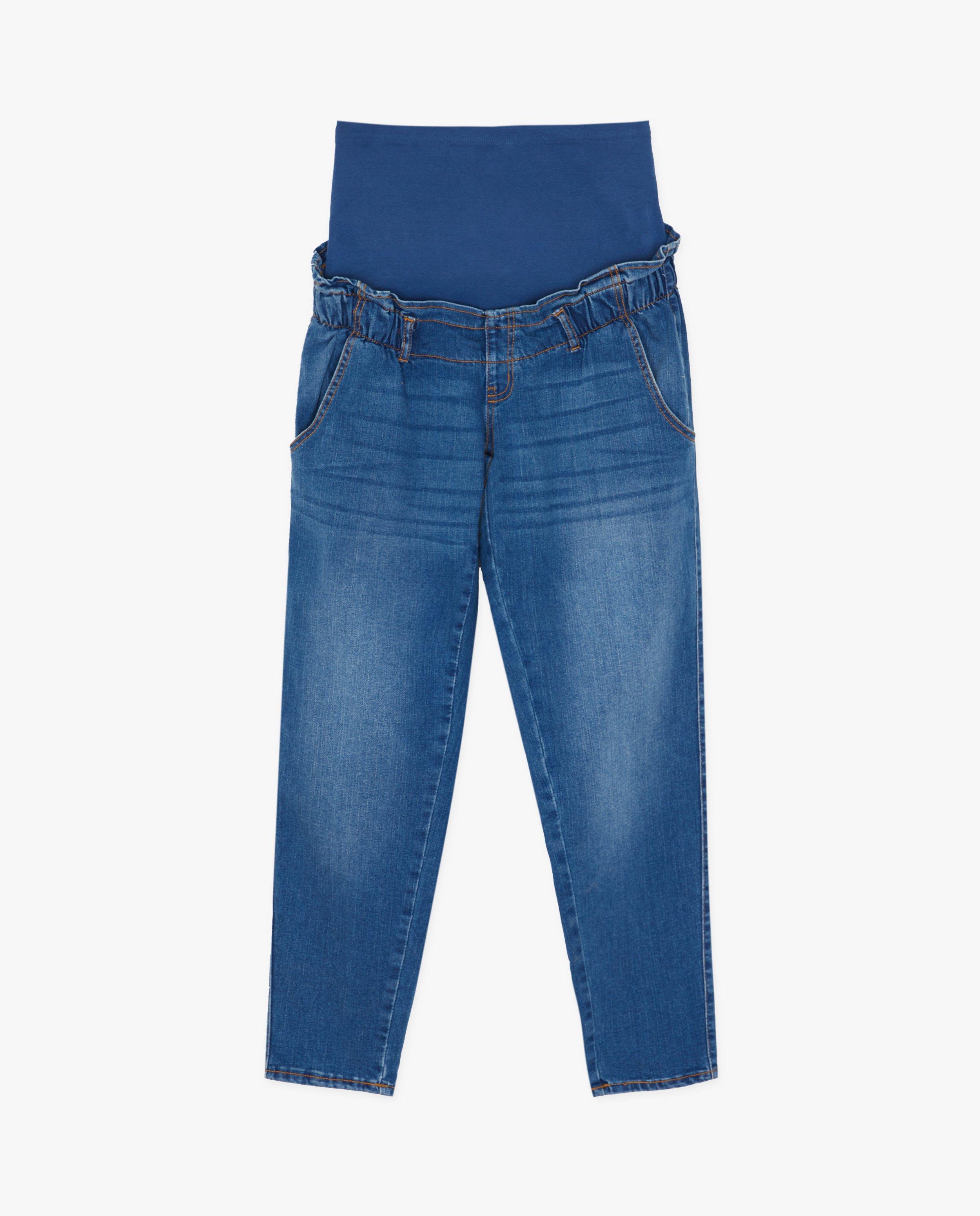 Jeans - Donkerblauwe zwangerschapsjeans, mom fit