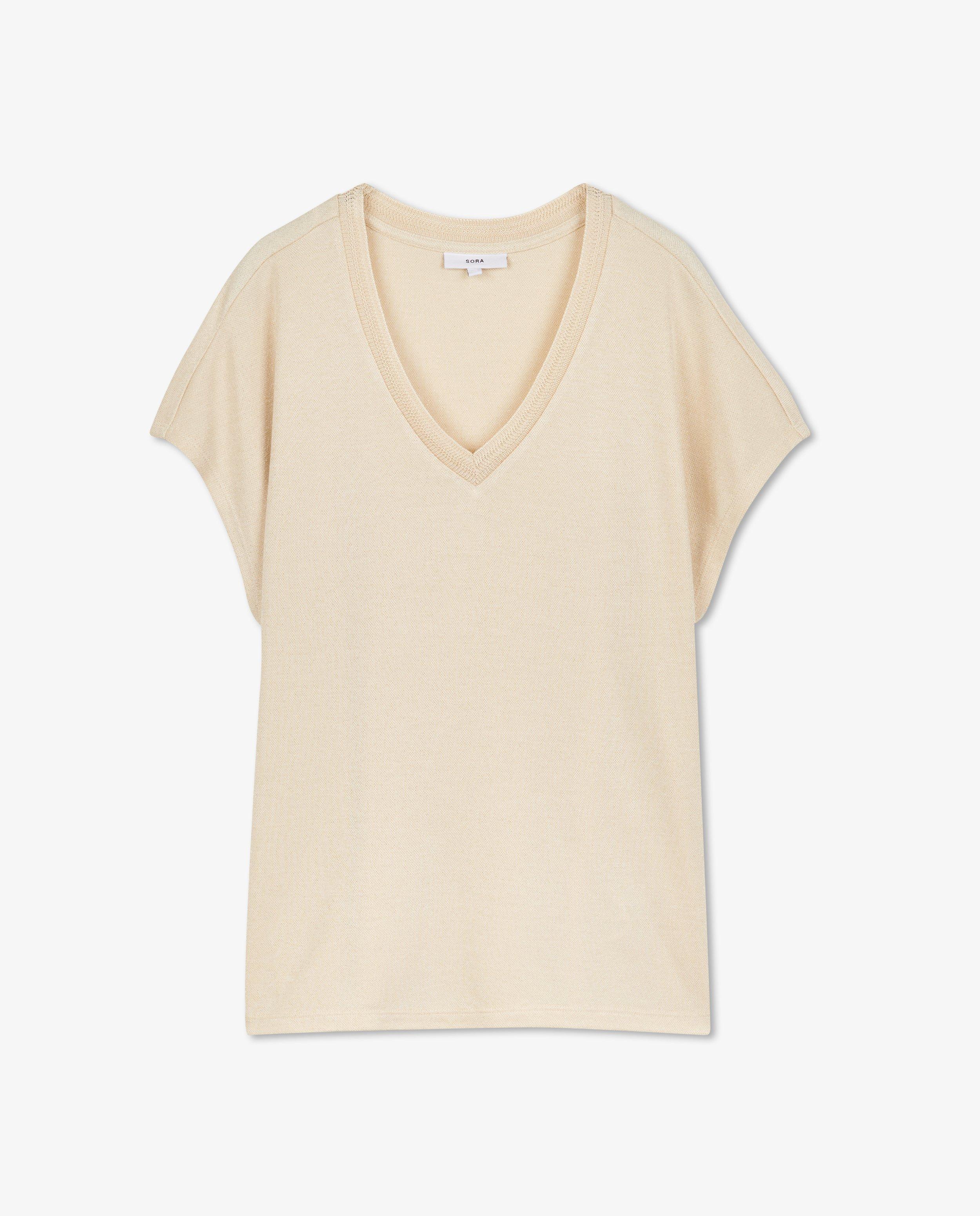 T-shirt avec fil métallisé - null - Sora