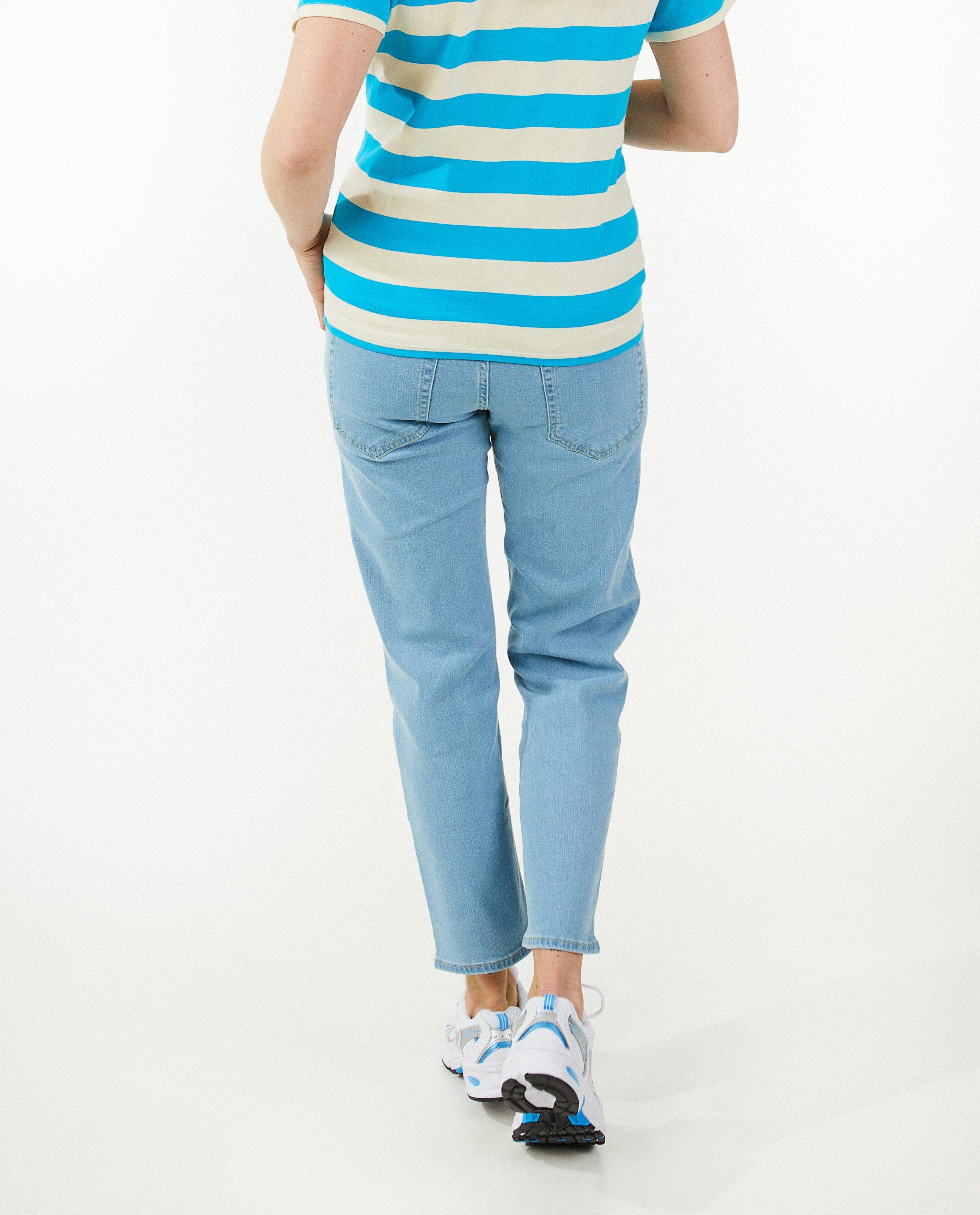 Jeans - Blauwe zwangerschapsjeans, straight fit