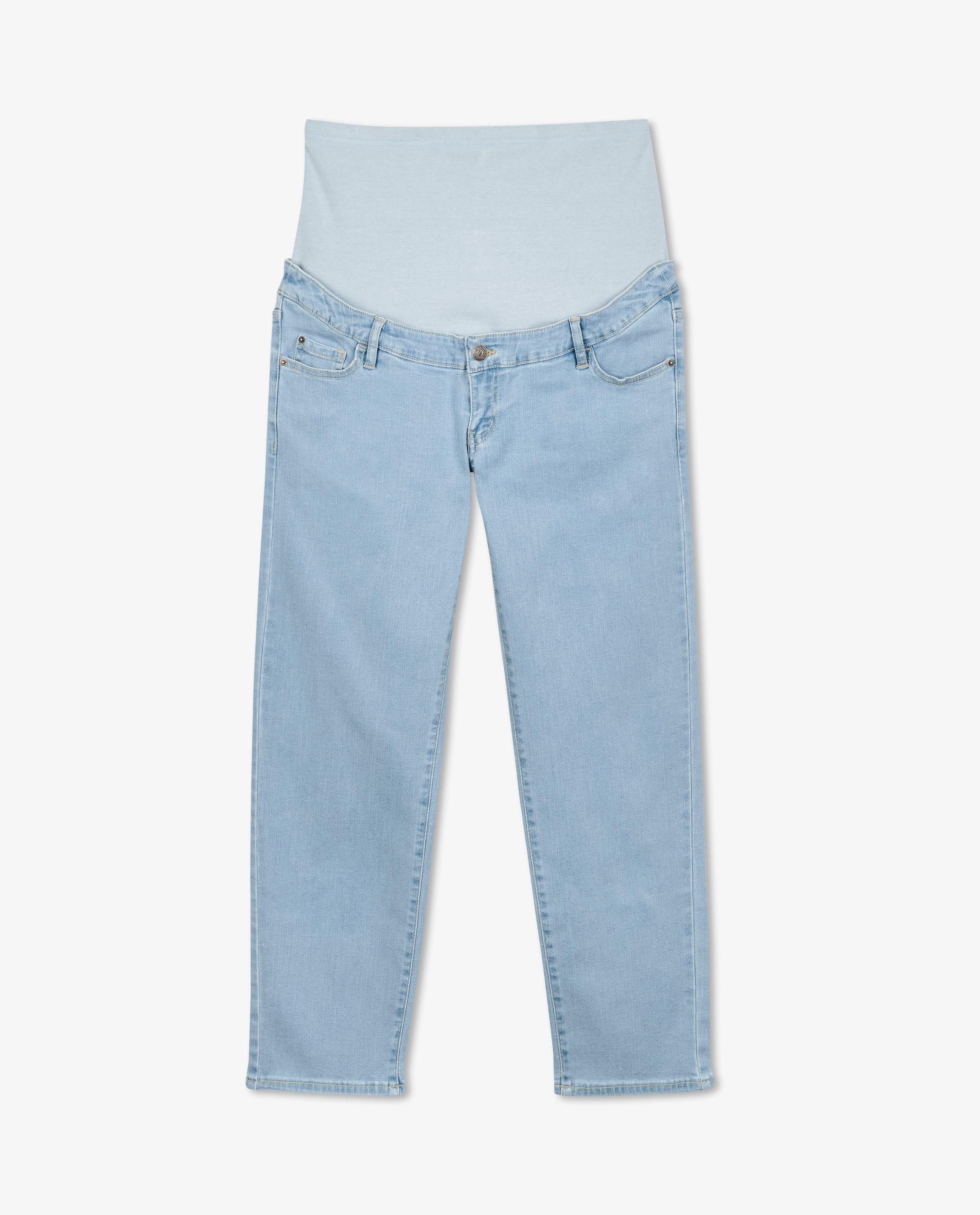 Jeans - Blauwe zwangerschapsjeans, straight fit