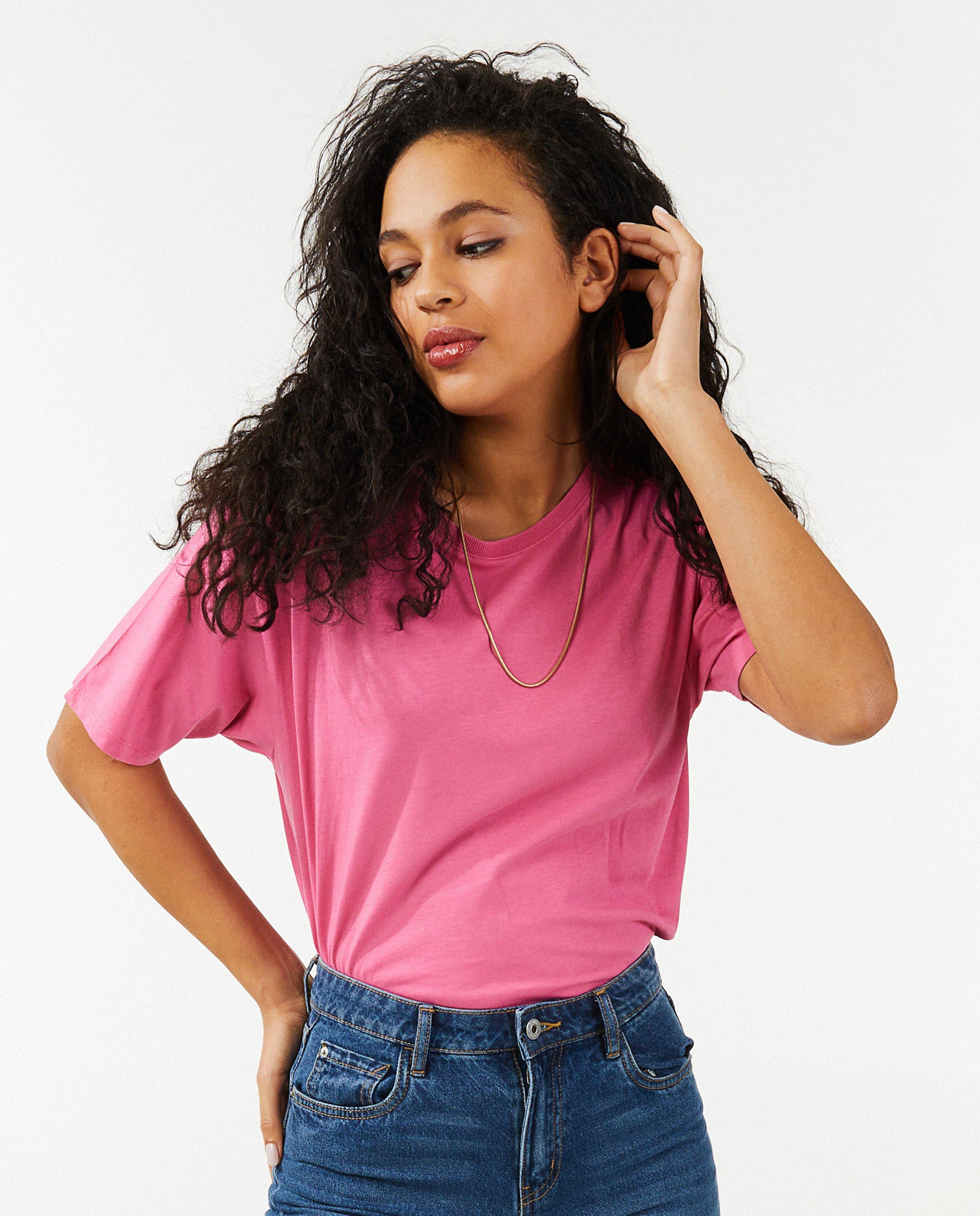 T-shirt rose - Détails du produit - rose foncé - image numéro 2