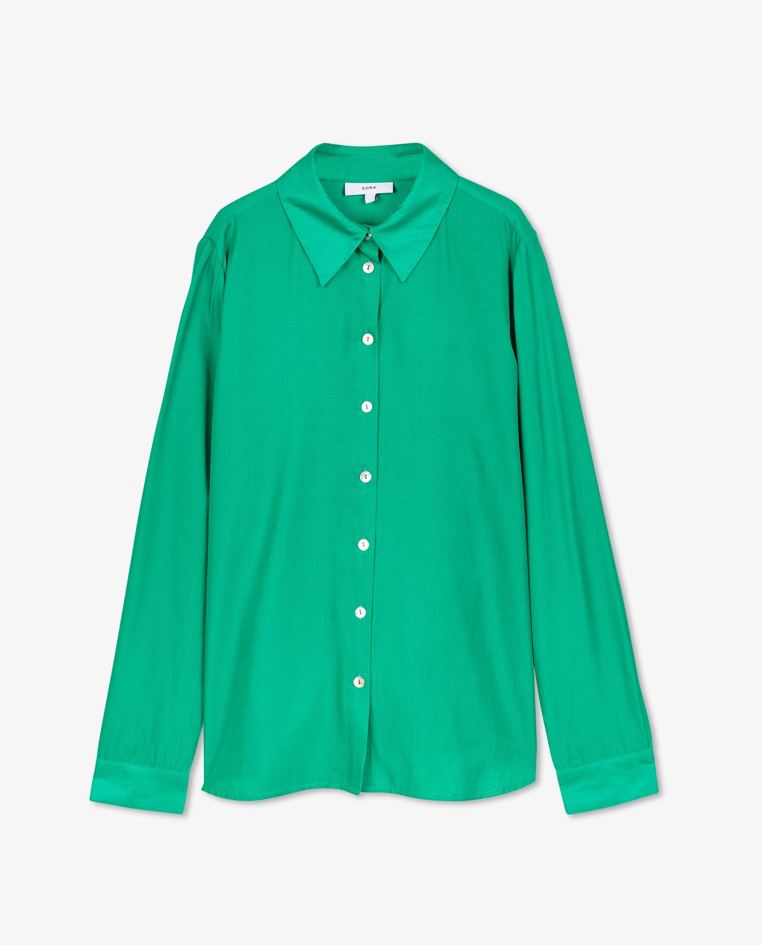 Smaragdgroen hemd - null - Sora