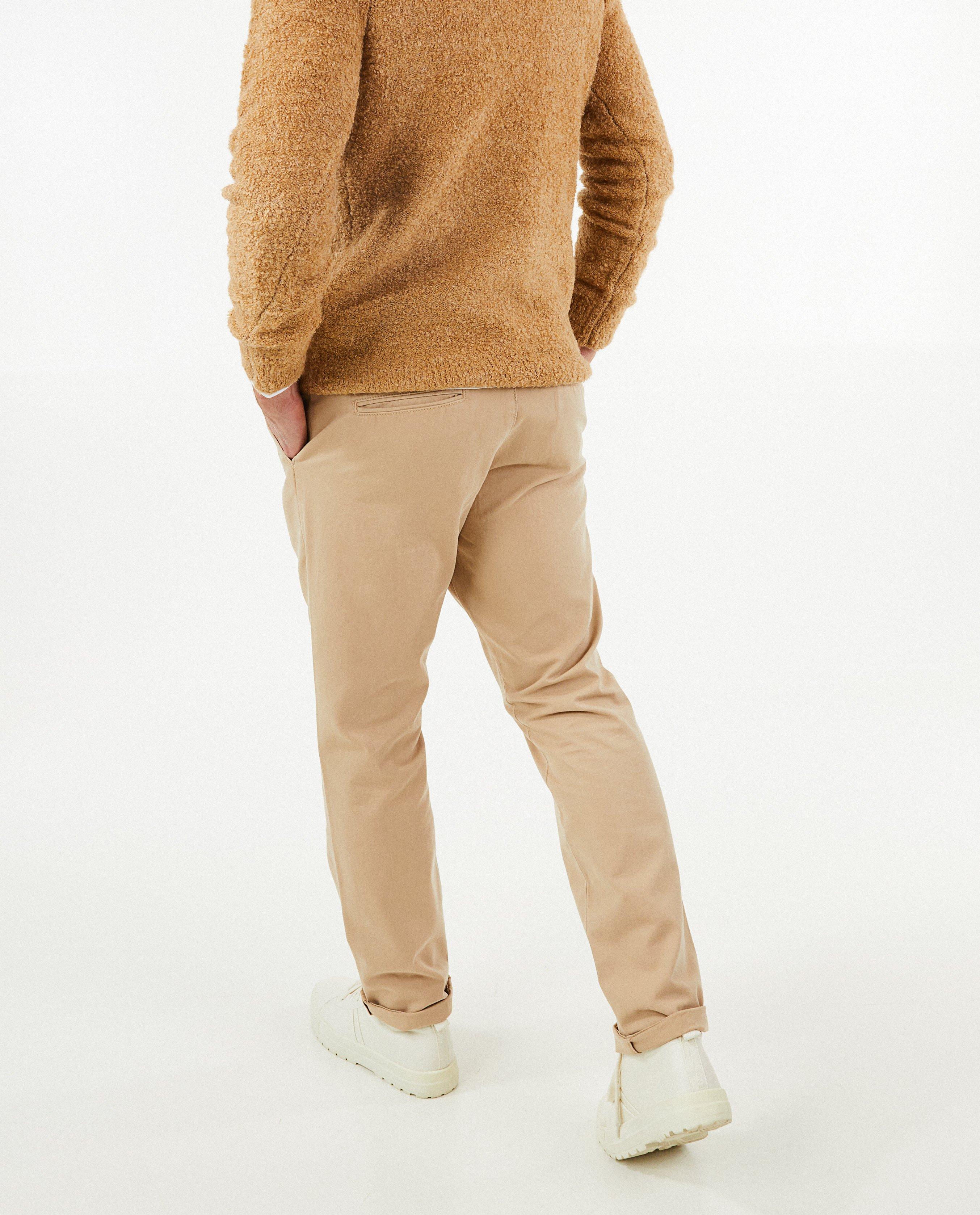 Broeken - Beige chino, regular fit