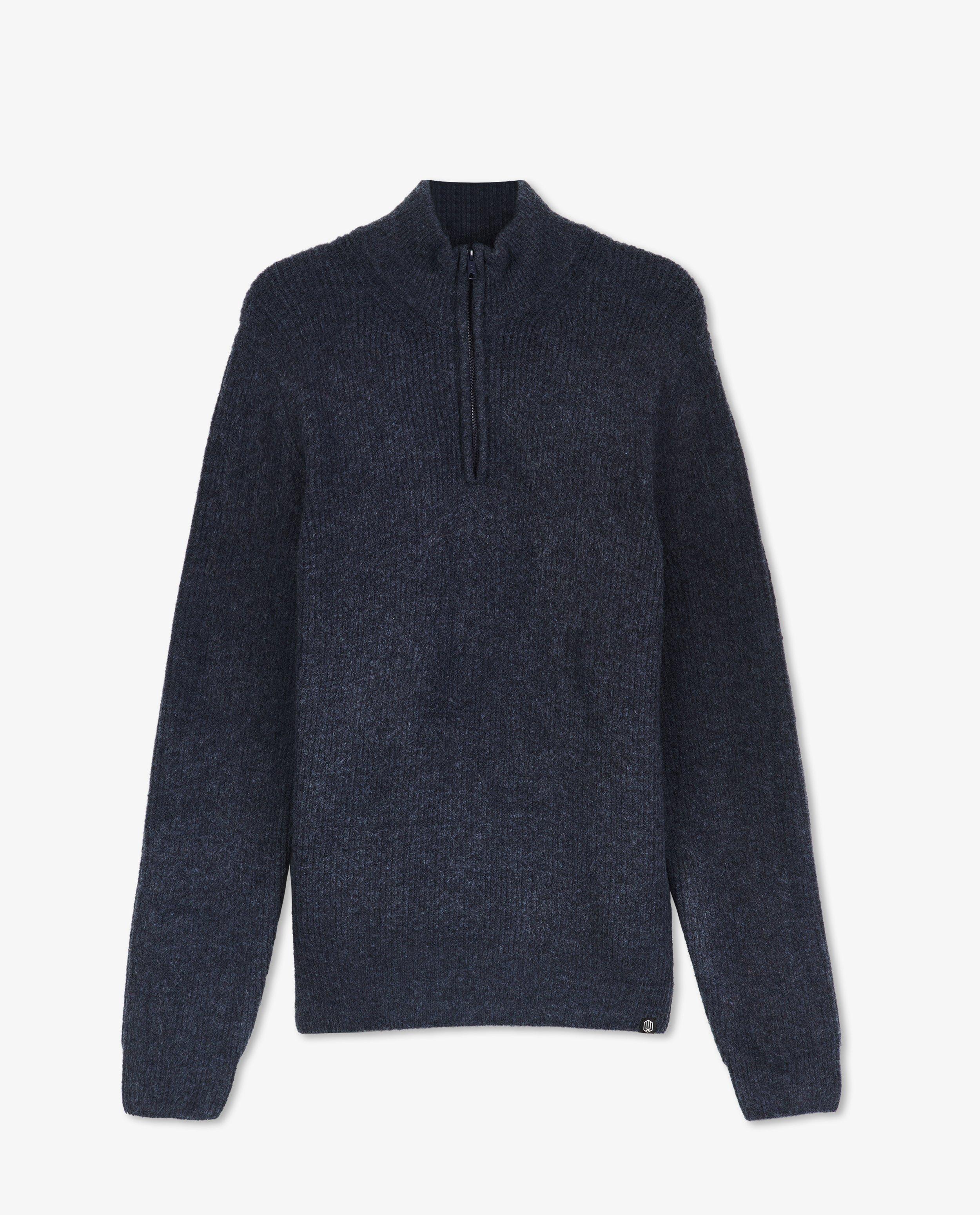 COOFANDY Heren Coltrui Met Korte Rits - Slim Fit Gebreide Trui Lange Mouwen Winter