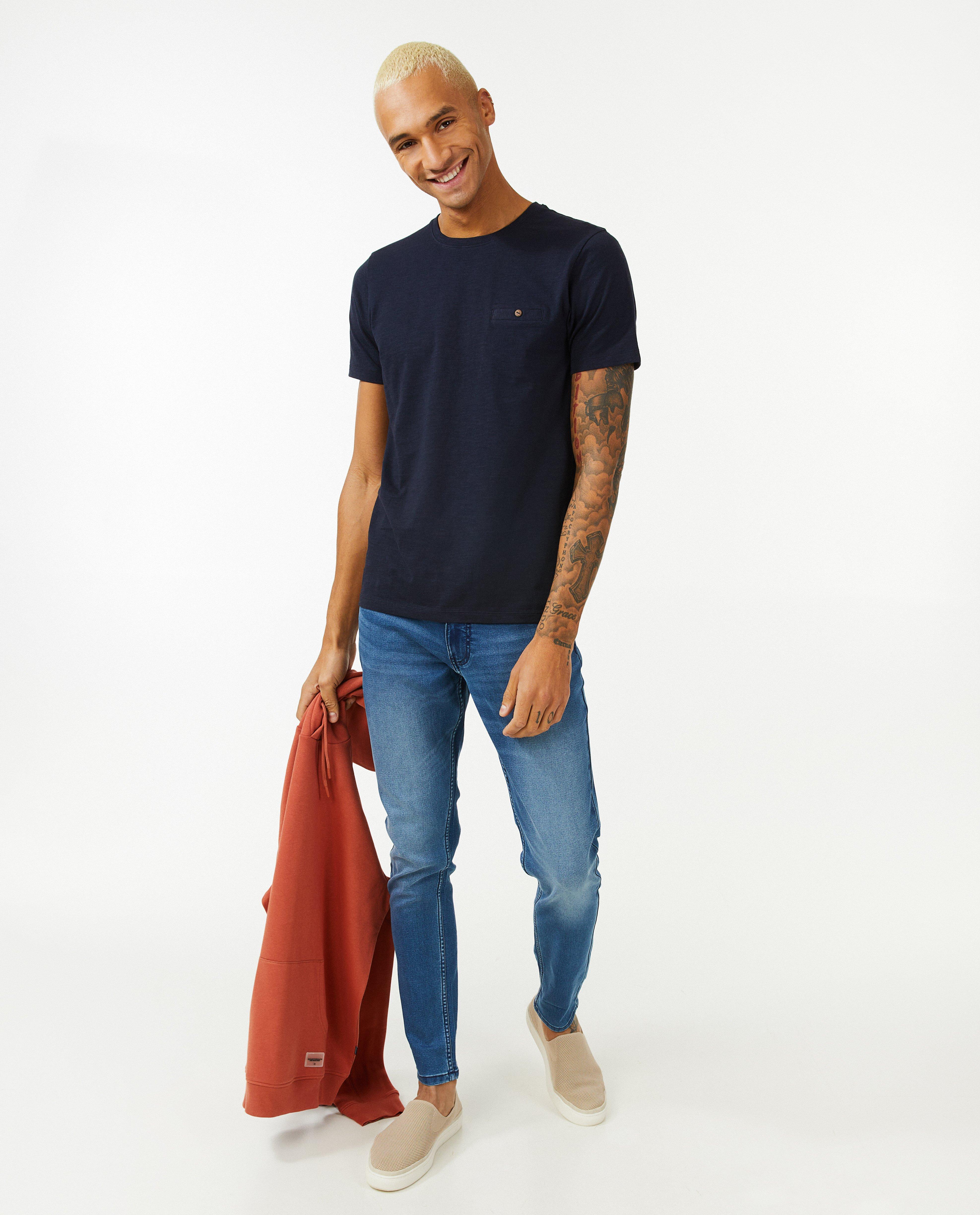 Blauwe jeans, skinny fit - null - Quarterback