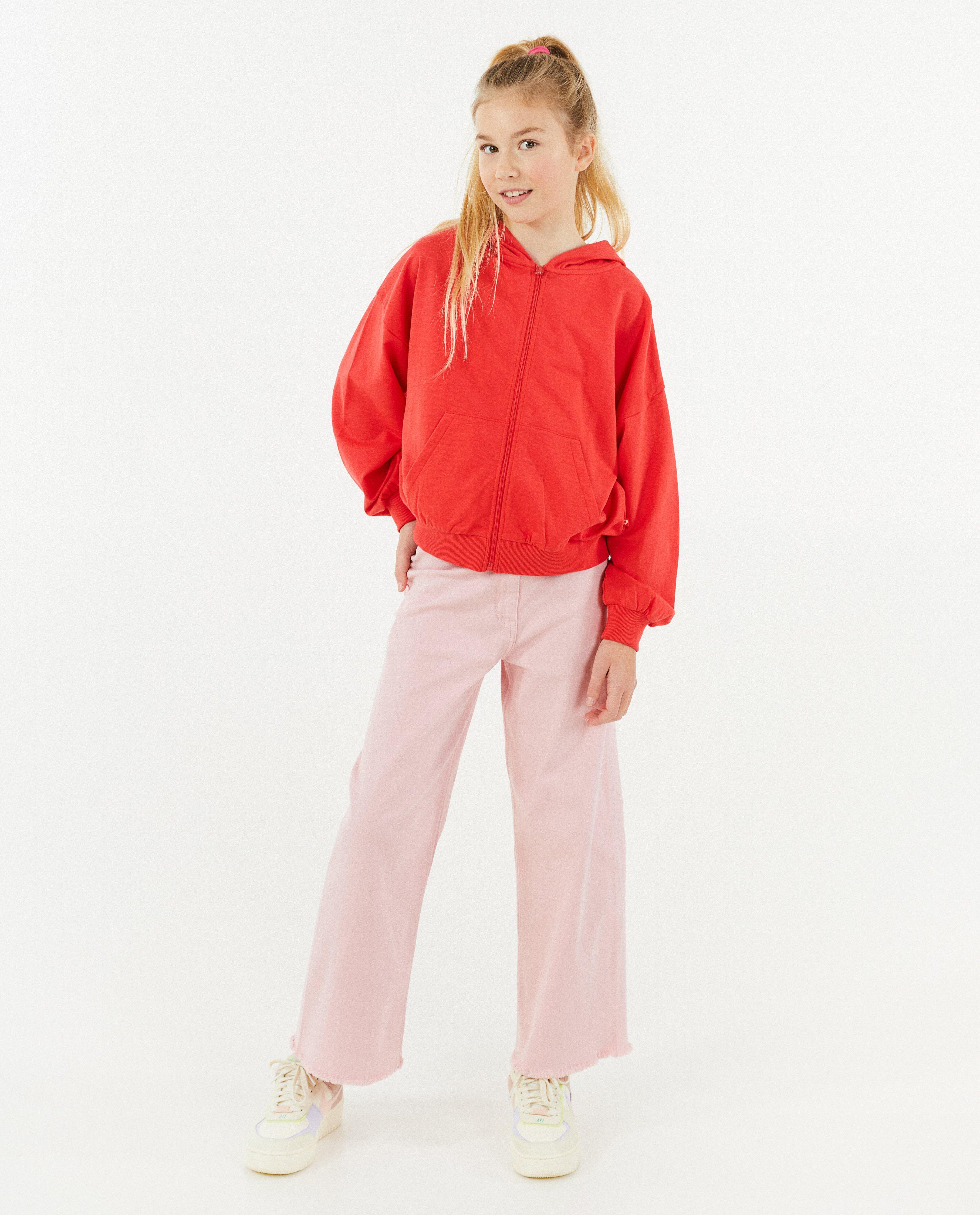 Roze broek, flared fit - null - Besties