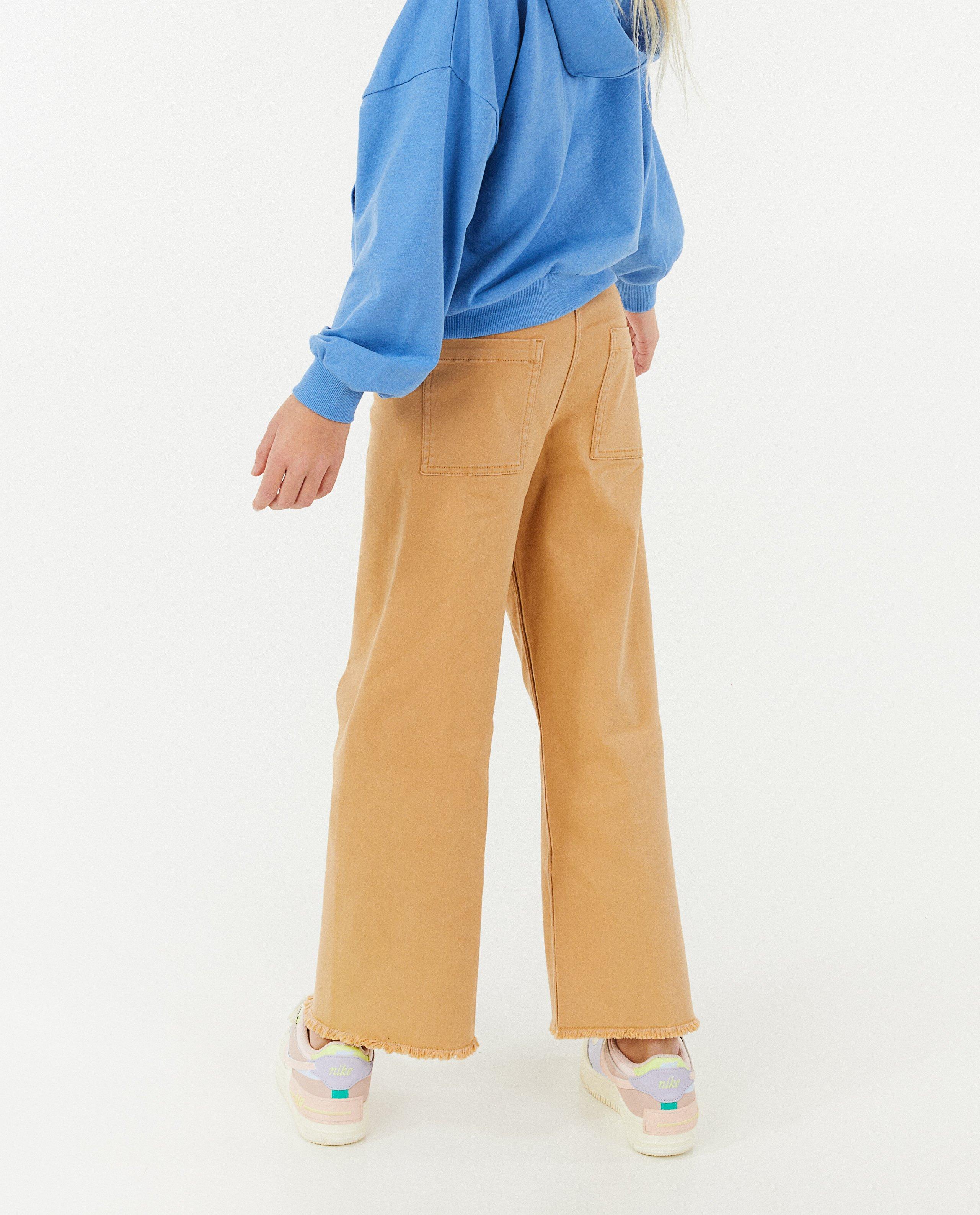 Broeken - Blauwe broek, flared fit