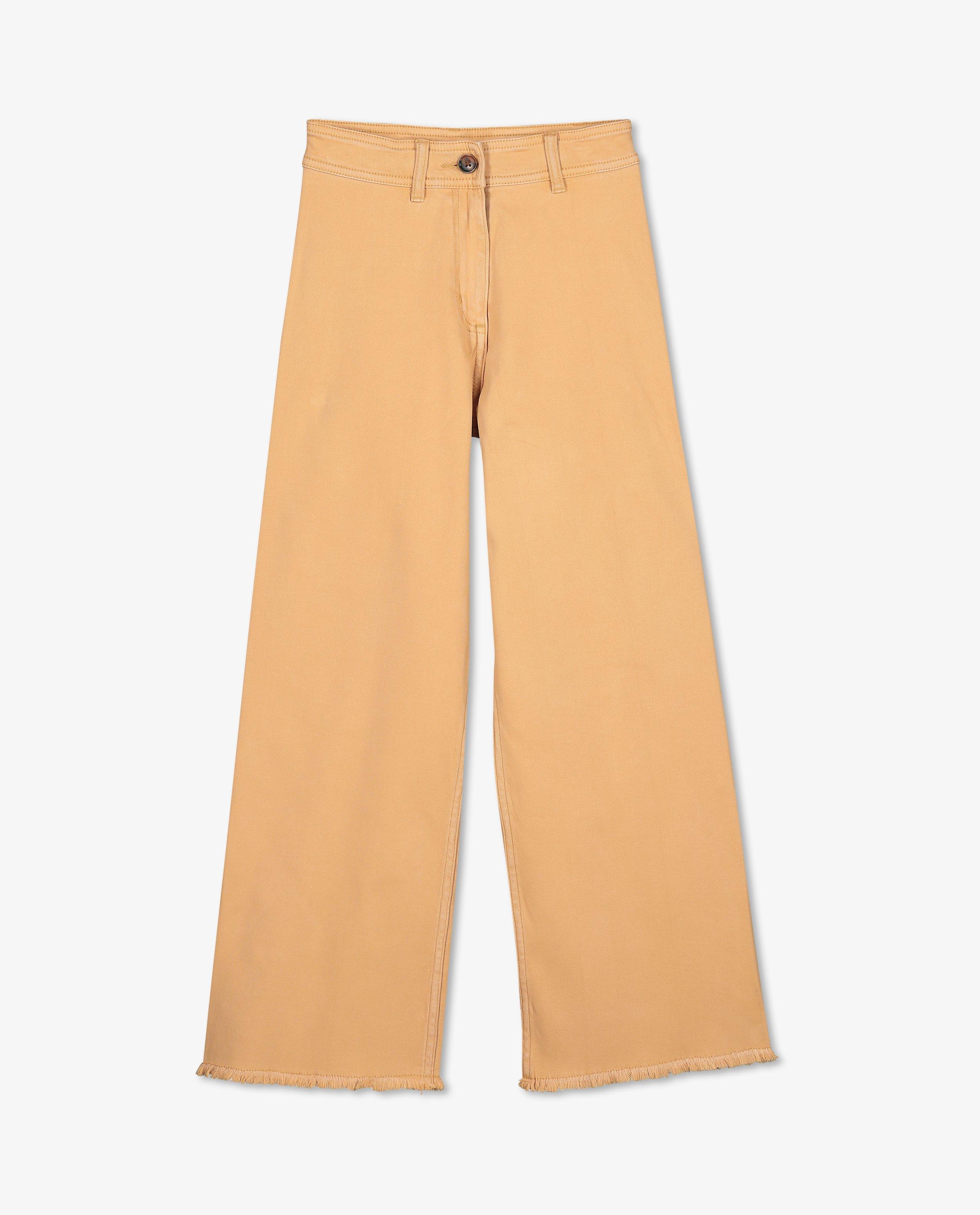 Broeken - Blauwe broek, flared fit