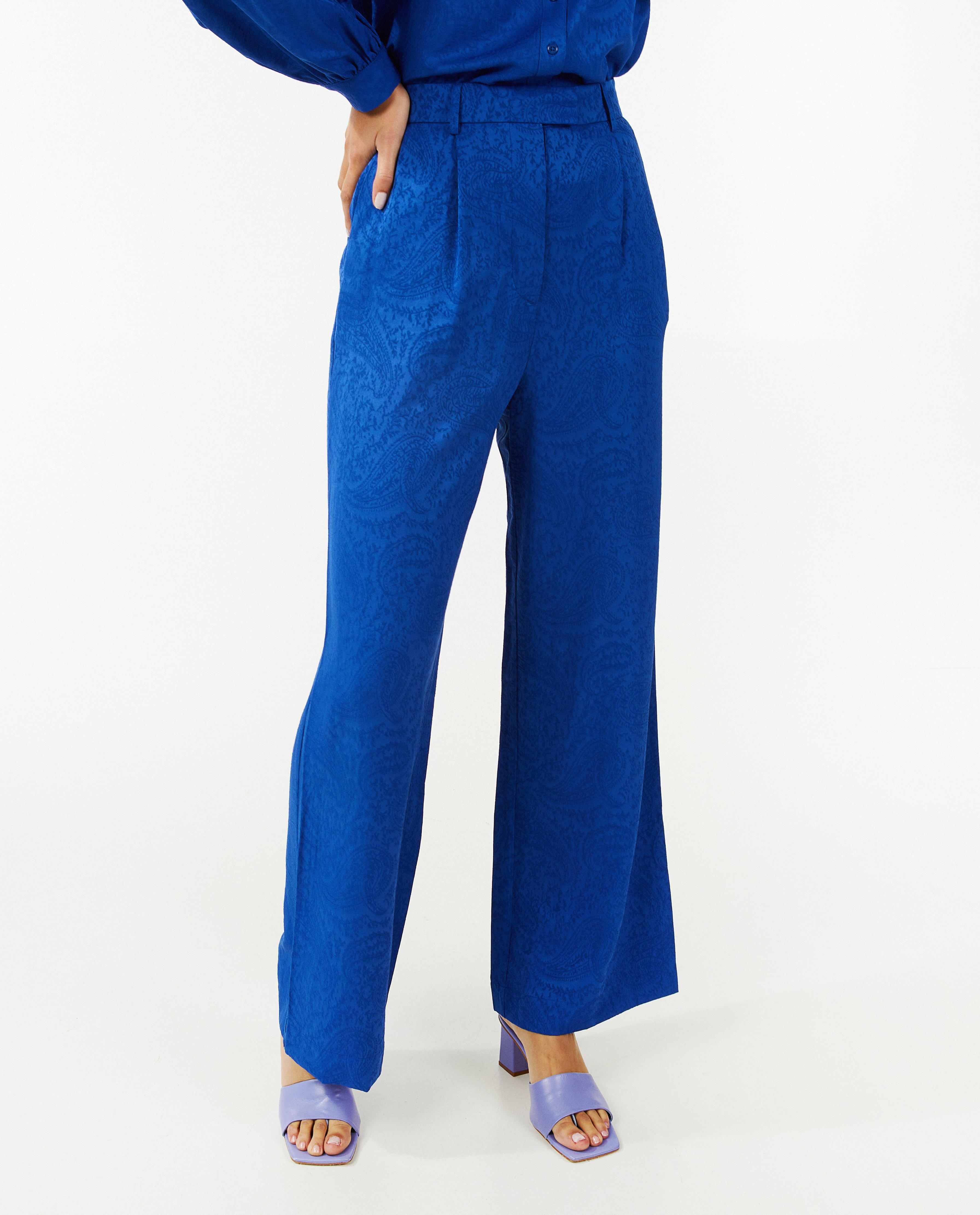 Pantalons - Pantalon jacquard, coupe à jambes larges